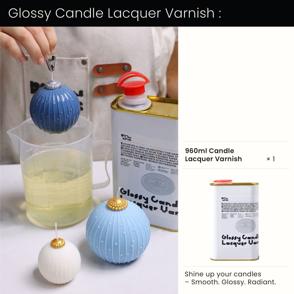 Starlit Dots Christmas Bauble Candle Silicone Mold3D Candle MoldA0365