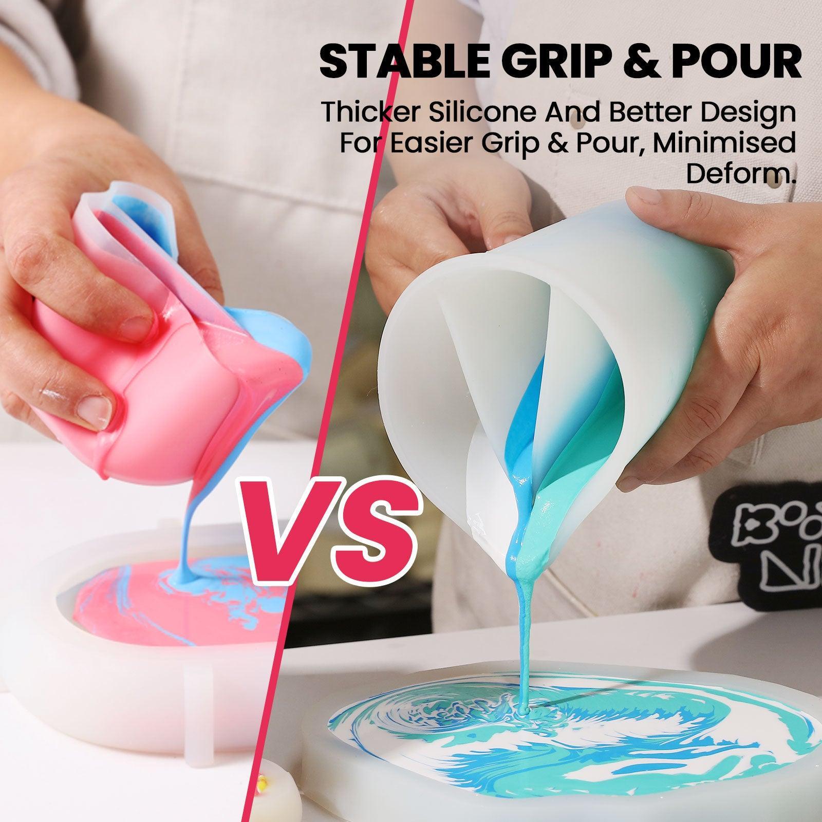 Tri-Channel Silicone Non-Stick Split Pouring Cup