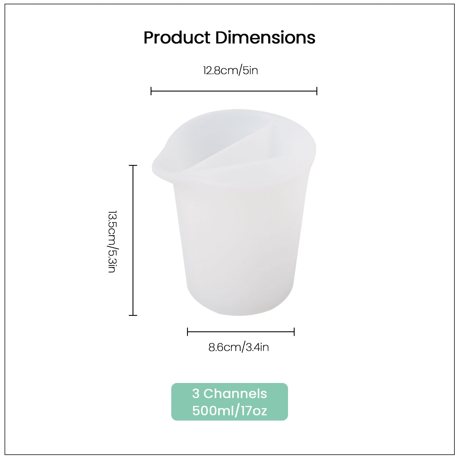Tri-Channel Silicone Non-Stick Split Pouring Cup