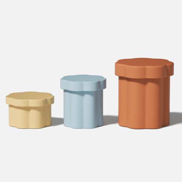 Floral Column Storage Jar Silicone Mold