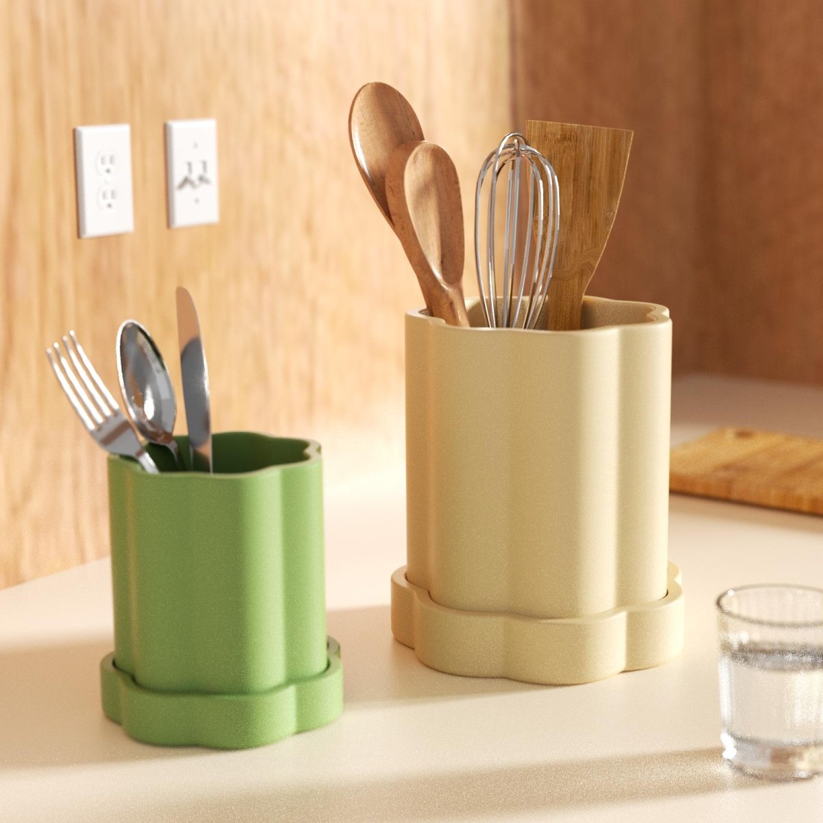 Floral Column Storage Jar Silicone MoldOffice Accessories MoldSH1085-1+SH1085-2