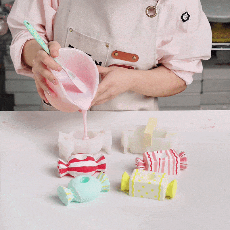 Sugar Candy Candle Holder Silicone  Mold Collection