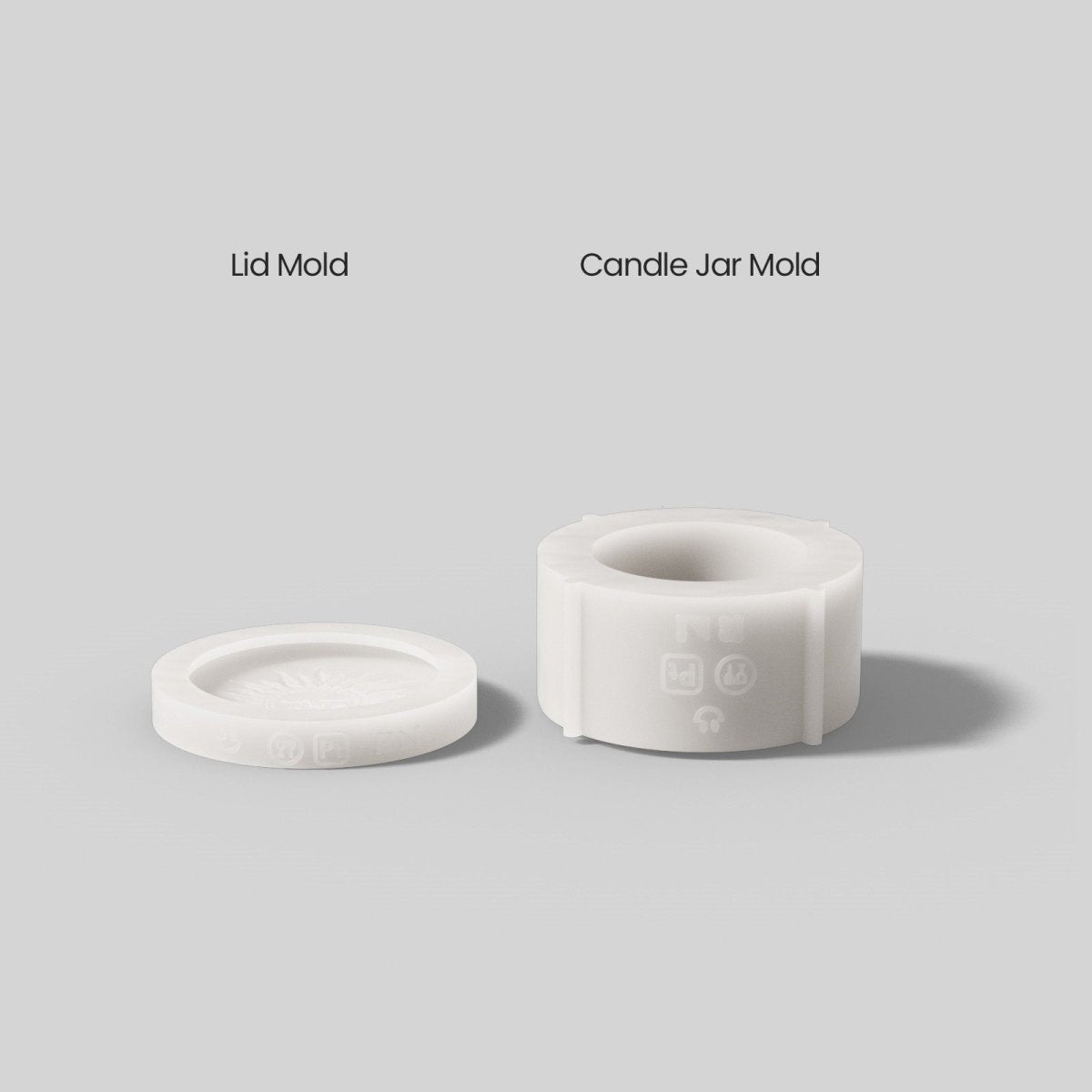 Sun Totem Candle Jar Silicone Mold - ShortCandle Jar MoldSH1201-1-2