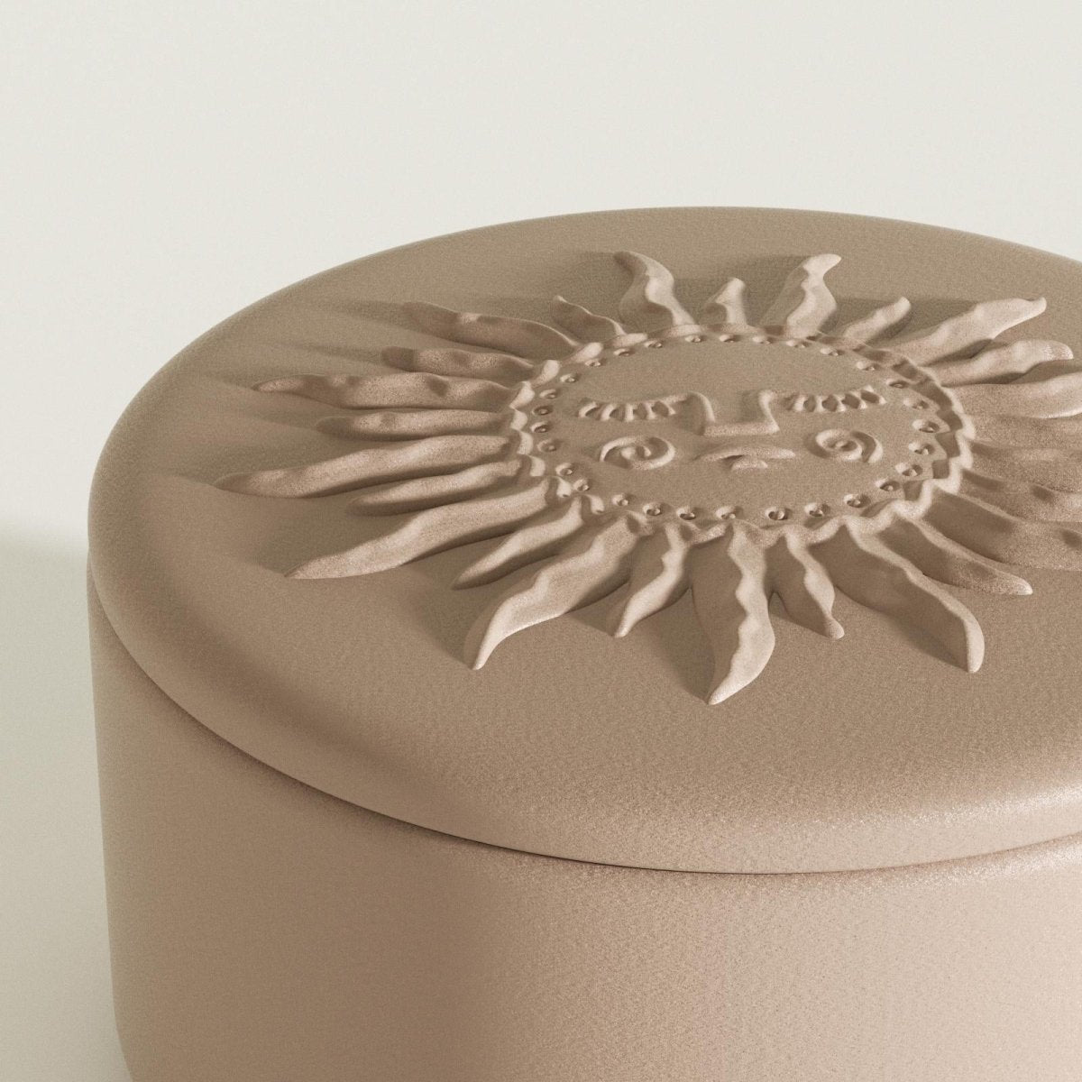 Sun Totem Candle Jar Silicone Mold - ShortCandle Jar MoldSH1201-1-2