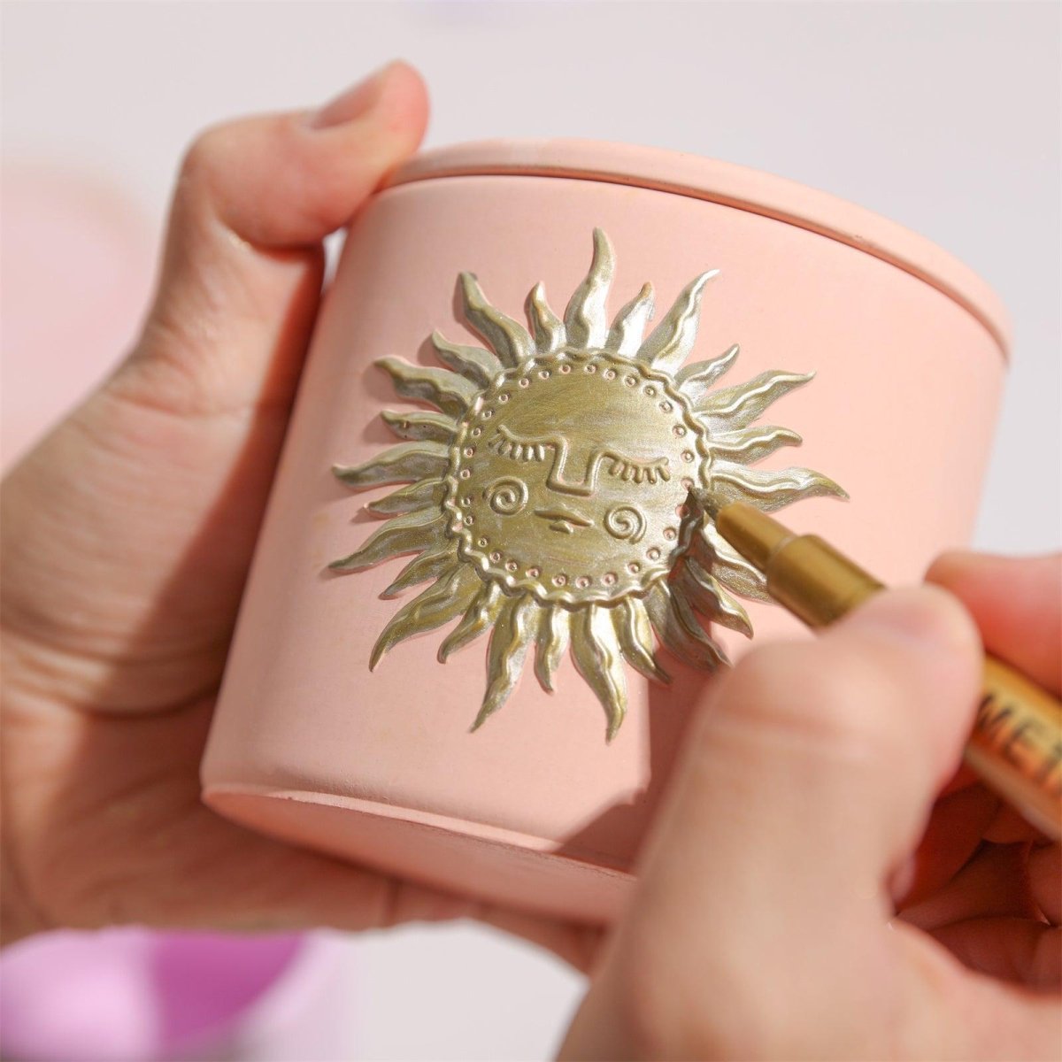 Sun Totem Candle Jar Silicone Mold - TallCandle Jar MoldSH1202-1-2