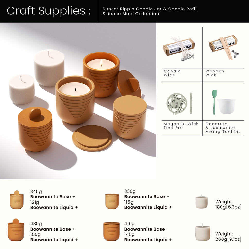 Craft Supplies : Candle Wick & Wooden Wick & Magnetic Wick Tool Pro & Mixing Tool Kit 