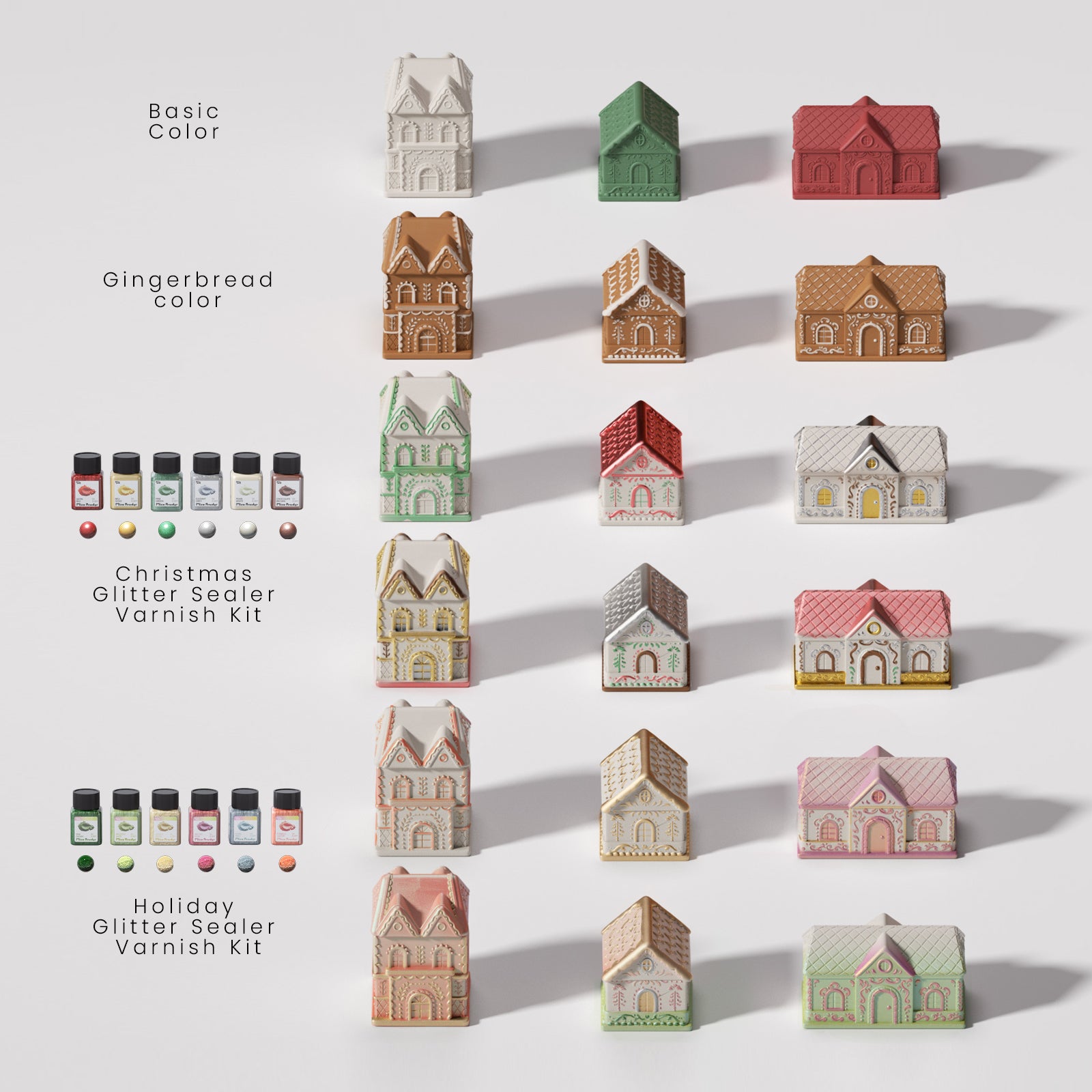 Sweet Gingerbread Cottage Candle Jar Silicone Mold Collection
