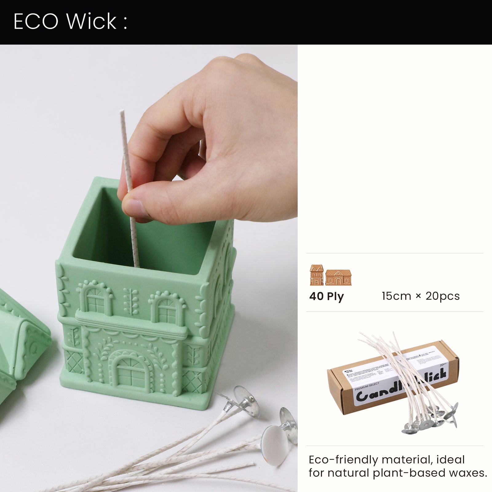 Sweet Gingerbread Cottage Candle Jar Silicone Mold Collection