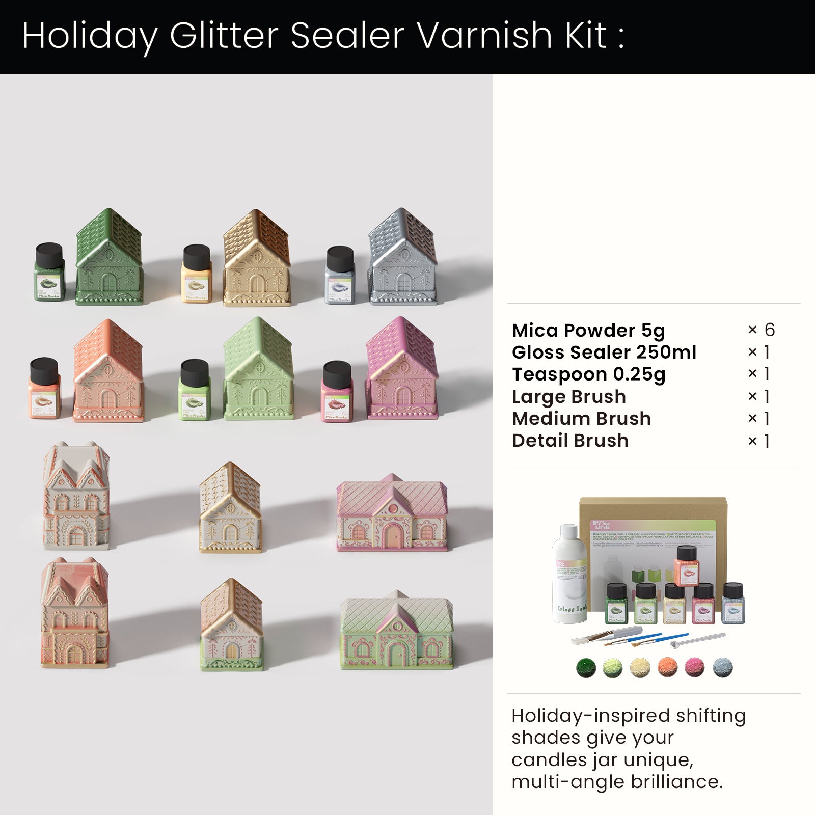 Sweet Gingerbread Cottage Candle Jar Silicone Mold Collection