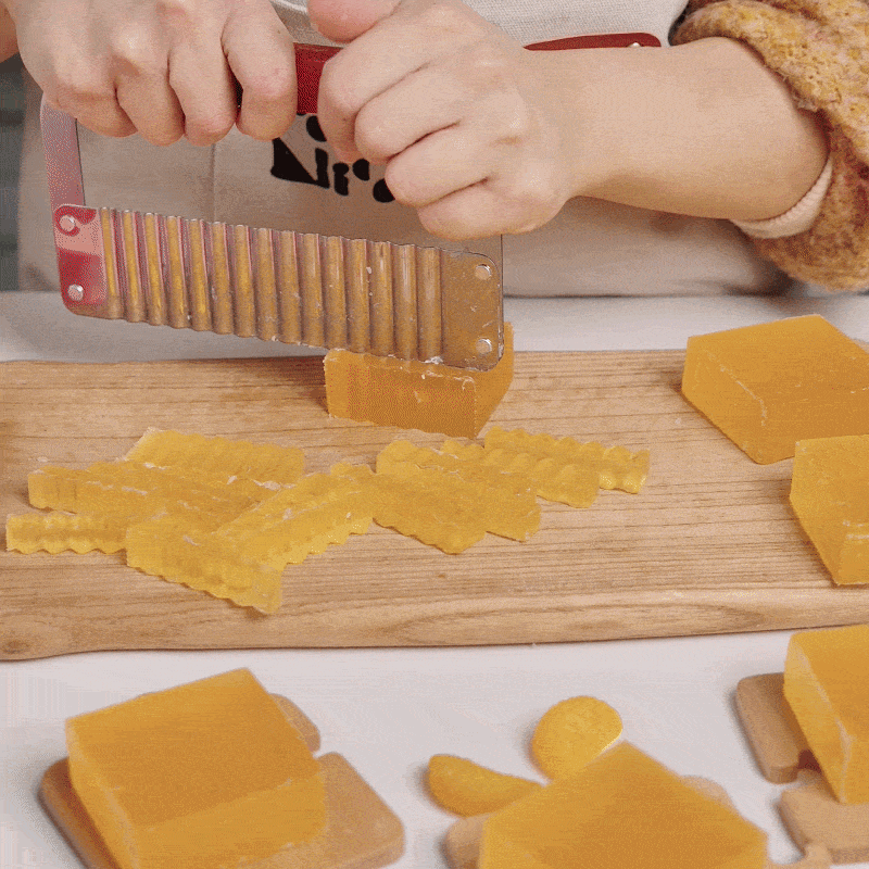 Video process showcase of finished orange soap making - Boowan Nicole