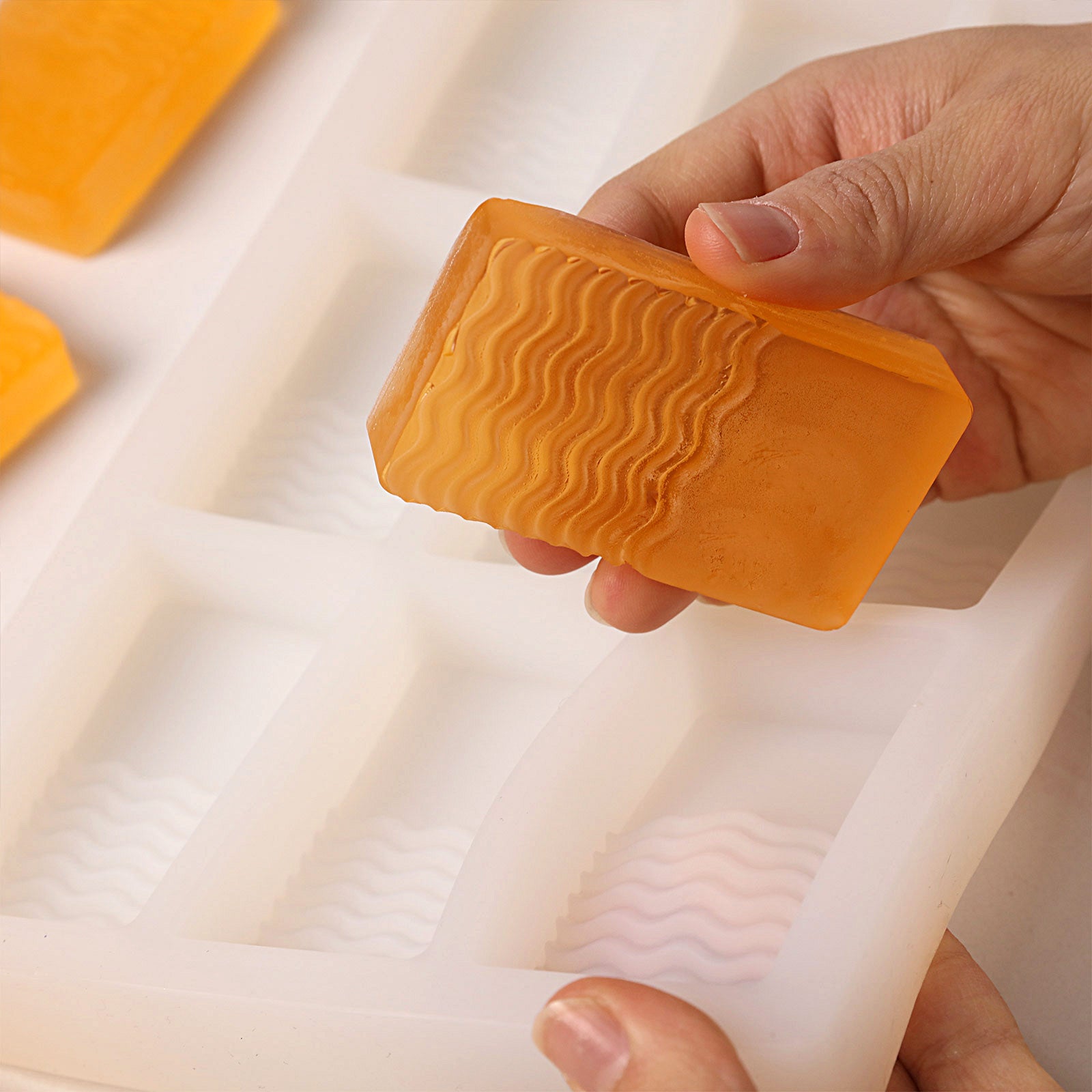 Demolding Textured Orange Soap Bar - Boowan Nicole