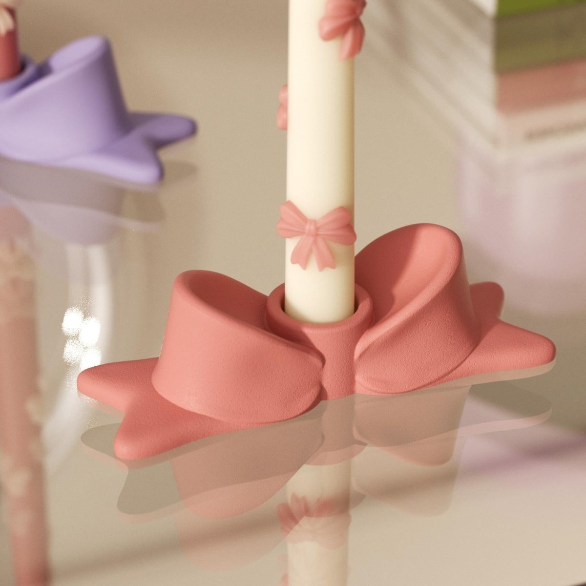 Sweet Bowtie Candle Holder Silicone MoldCandle Holder MoldSH1108