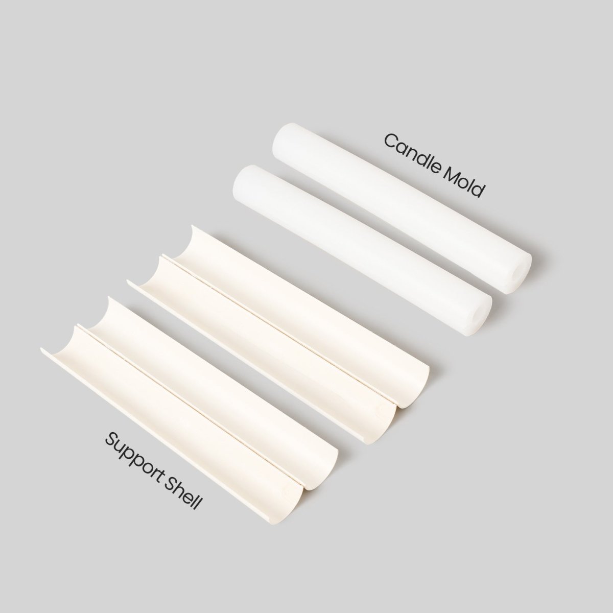 Geometric Hourglass Ribbed Taper Candle Silicone MoldTaper Candle MoldLZ0718