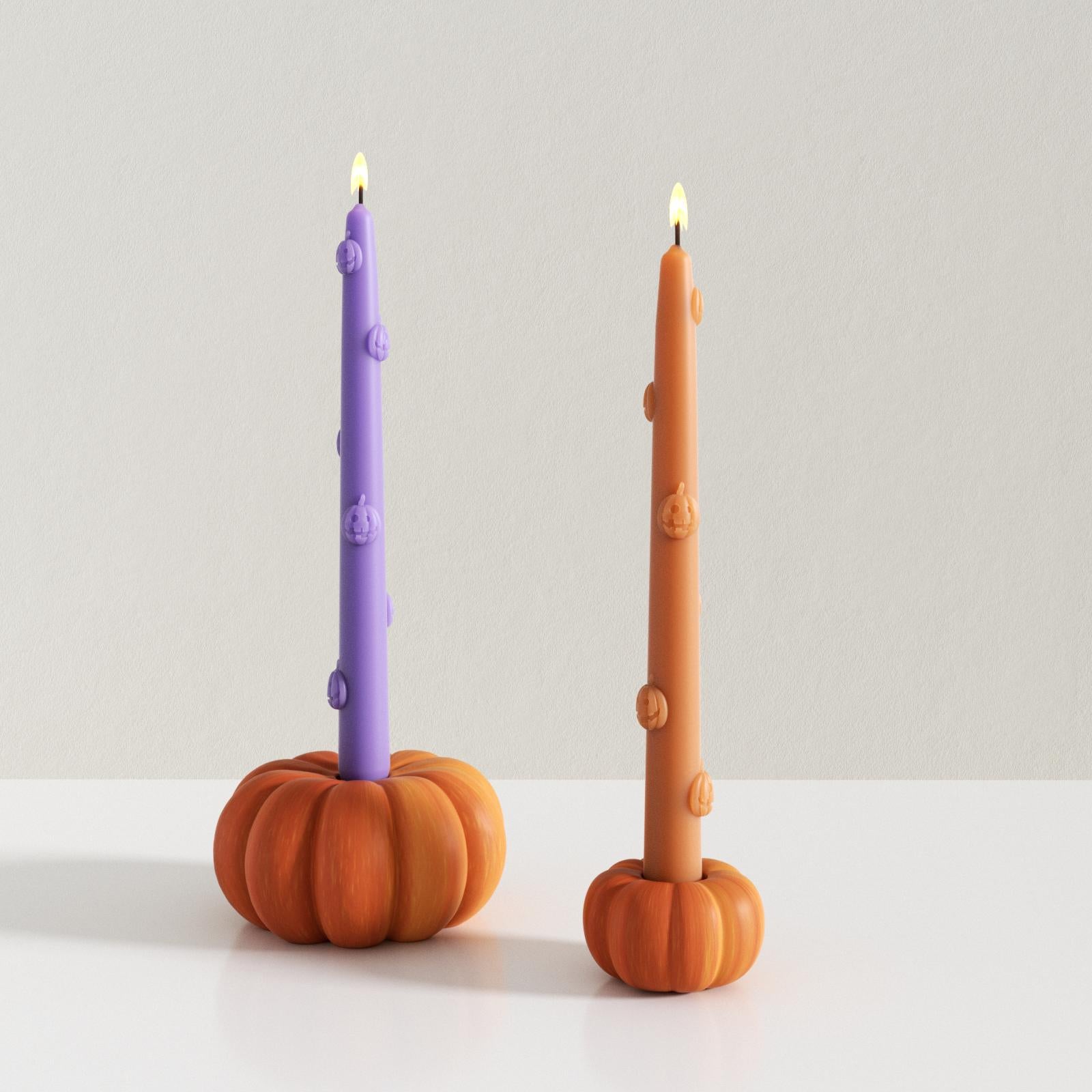 Silikonform für eine Kürbis-Spitzkerze