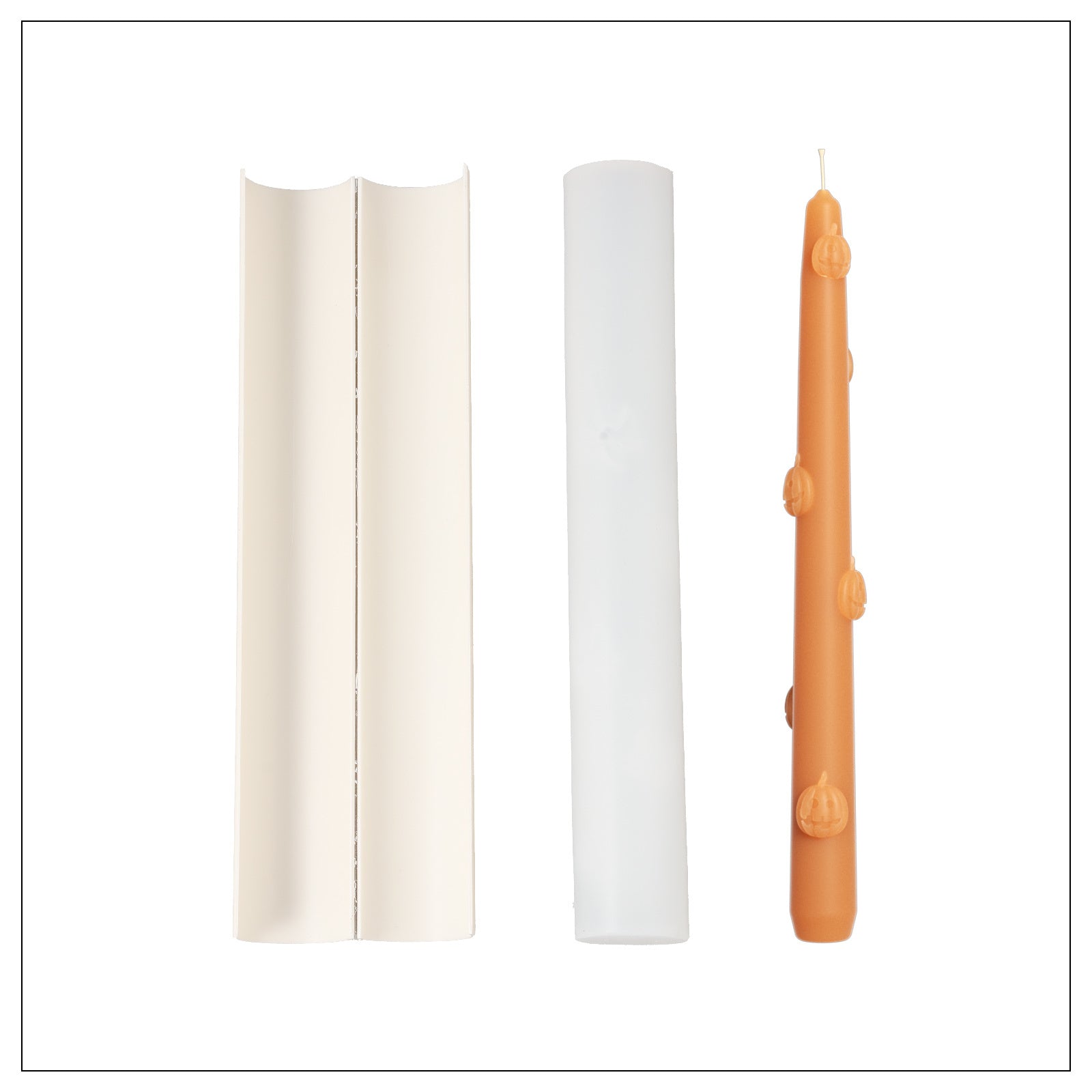 Silikonform für eine Kürbis-Spitzkerze