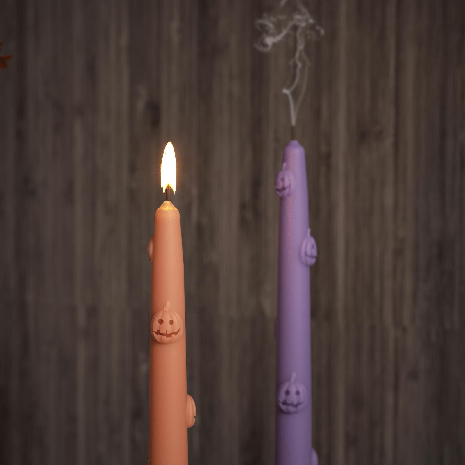 Silikonform für eine Kürbis-Spitzkerze