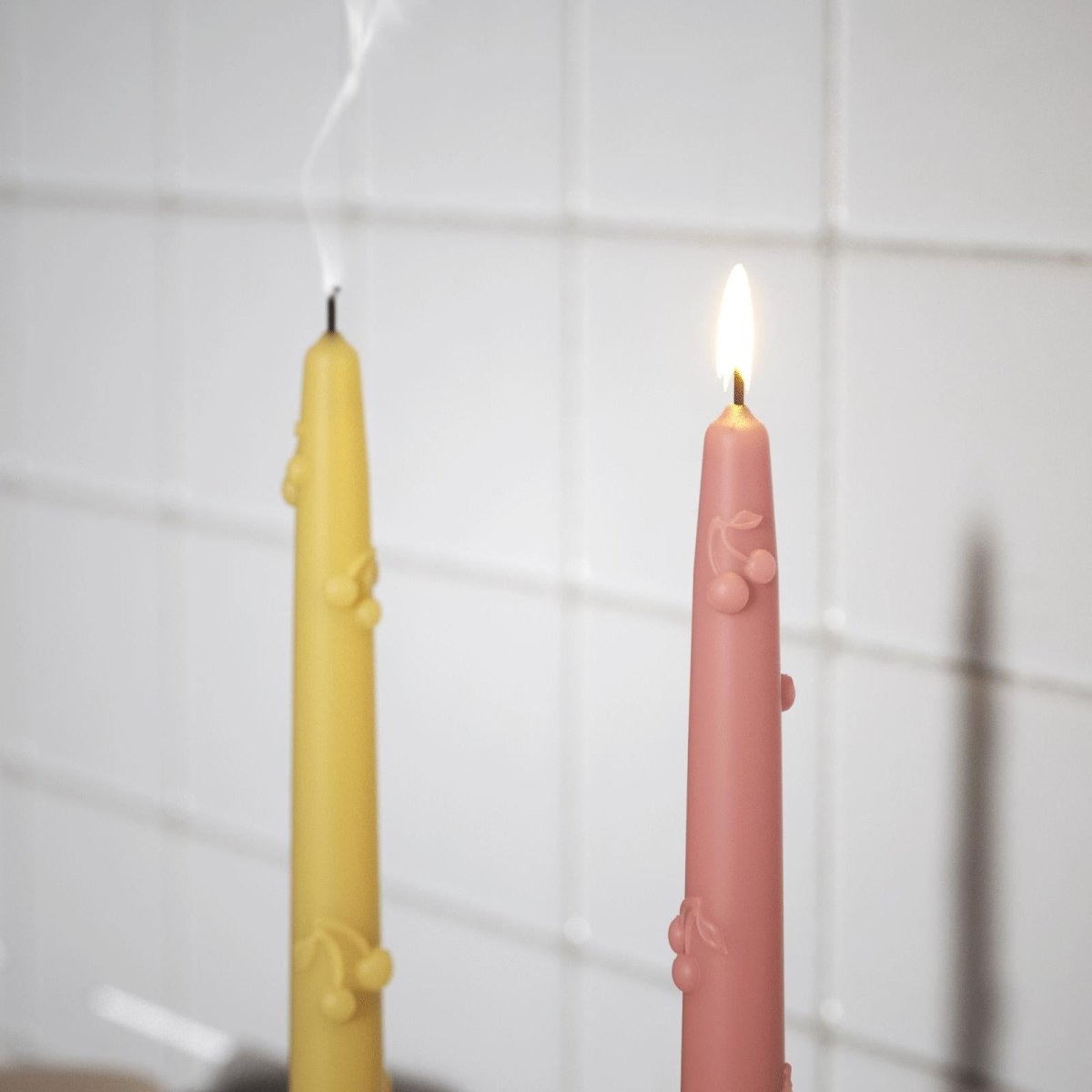 Cherry Sprinkle Taper Candle Silicone MoldTaper Candle MoldLZ0749