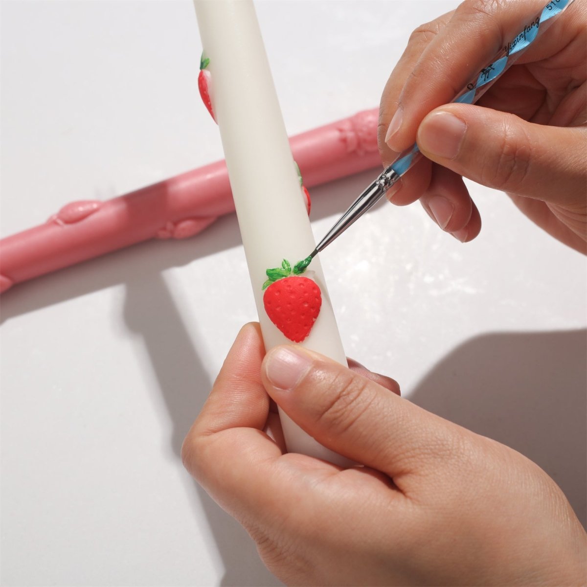 Strawberry Dreamlight Taper Candle Silicone MoldTaper Candle MoldLZ0755