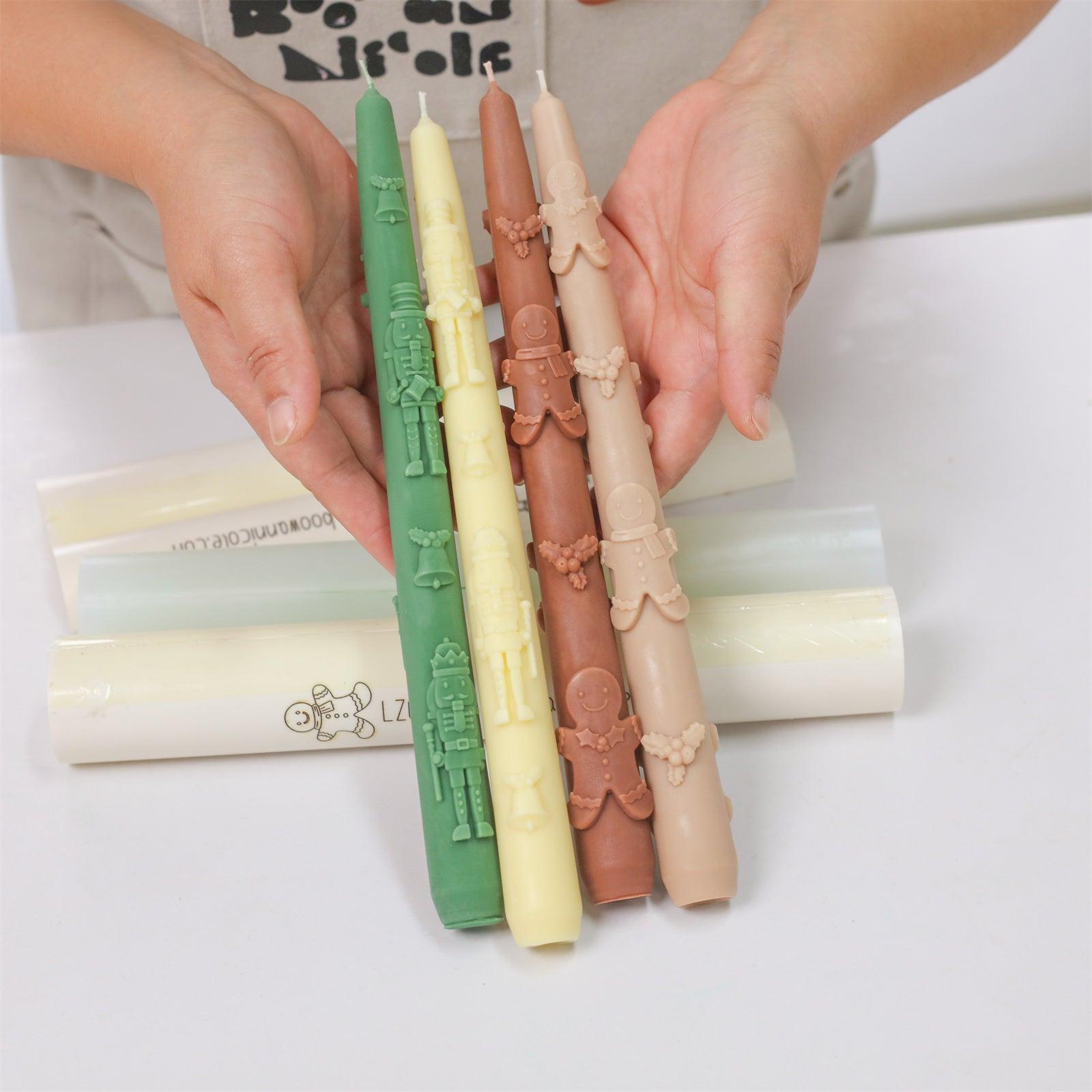 Gingerbread Joy Taper Candle Silicone Mold