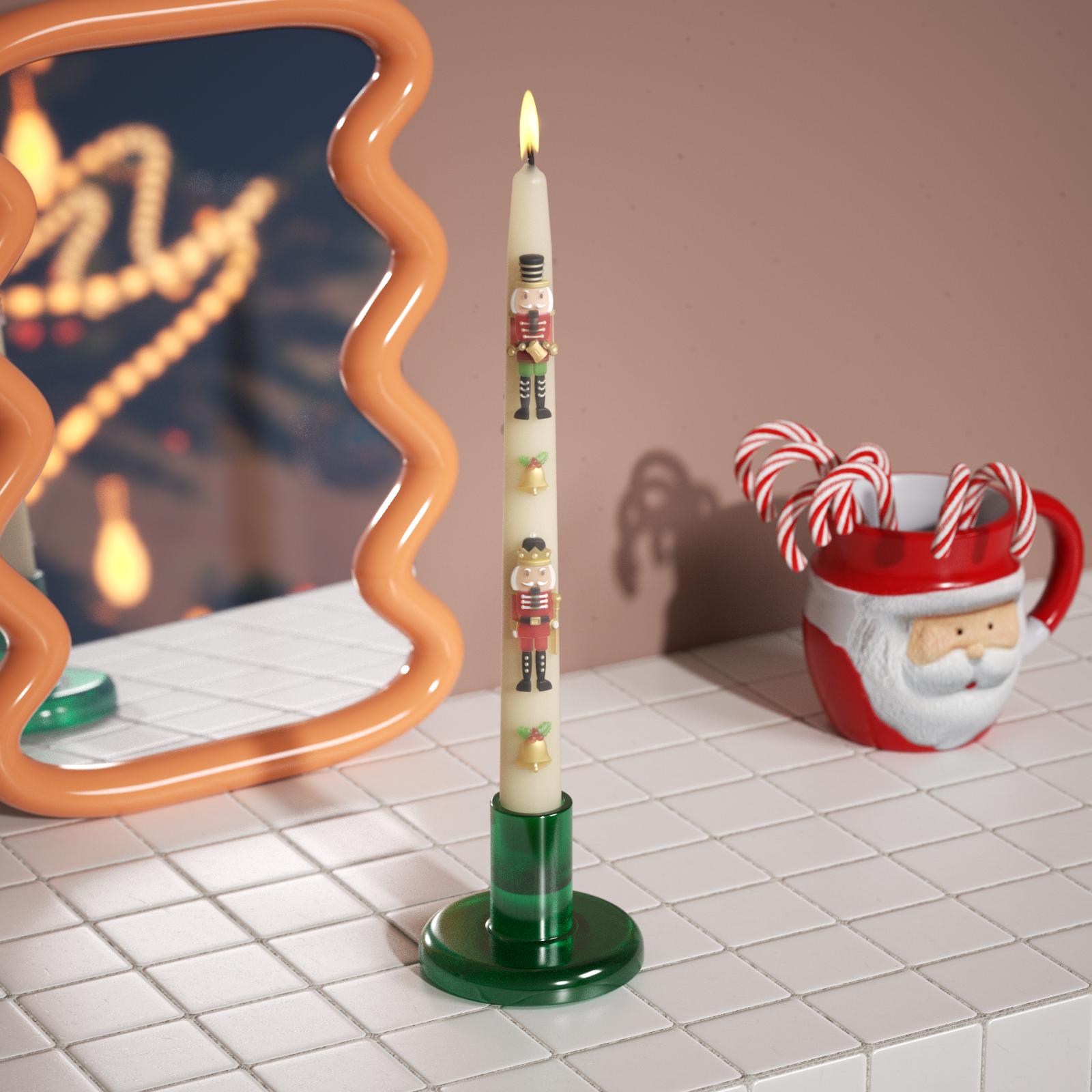 Nutcracker Parade Taper Candle Silicone Mold
