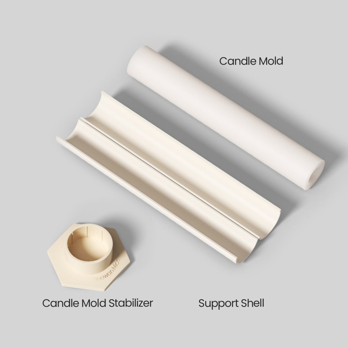 Hexa Glow Taper Candle Silicone MoldTaper Candle MoldLZ0832+A0358