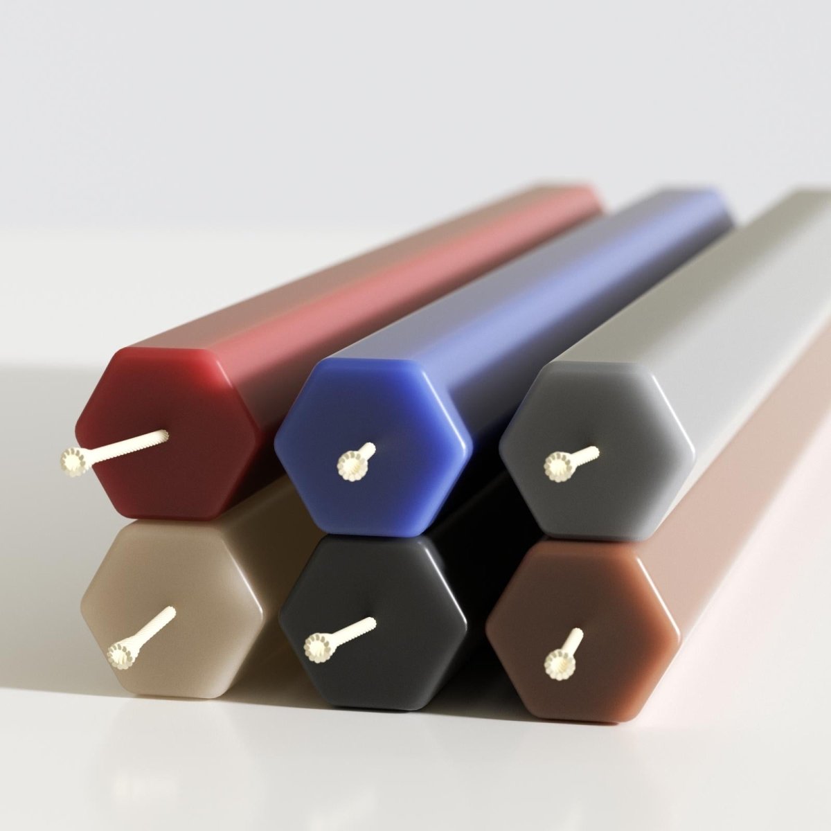 Handmade hexagonal taper candles-Boowan Nicole