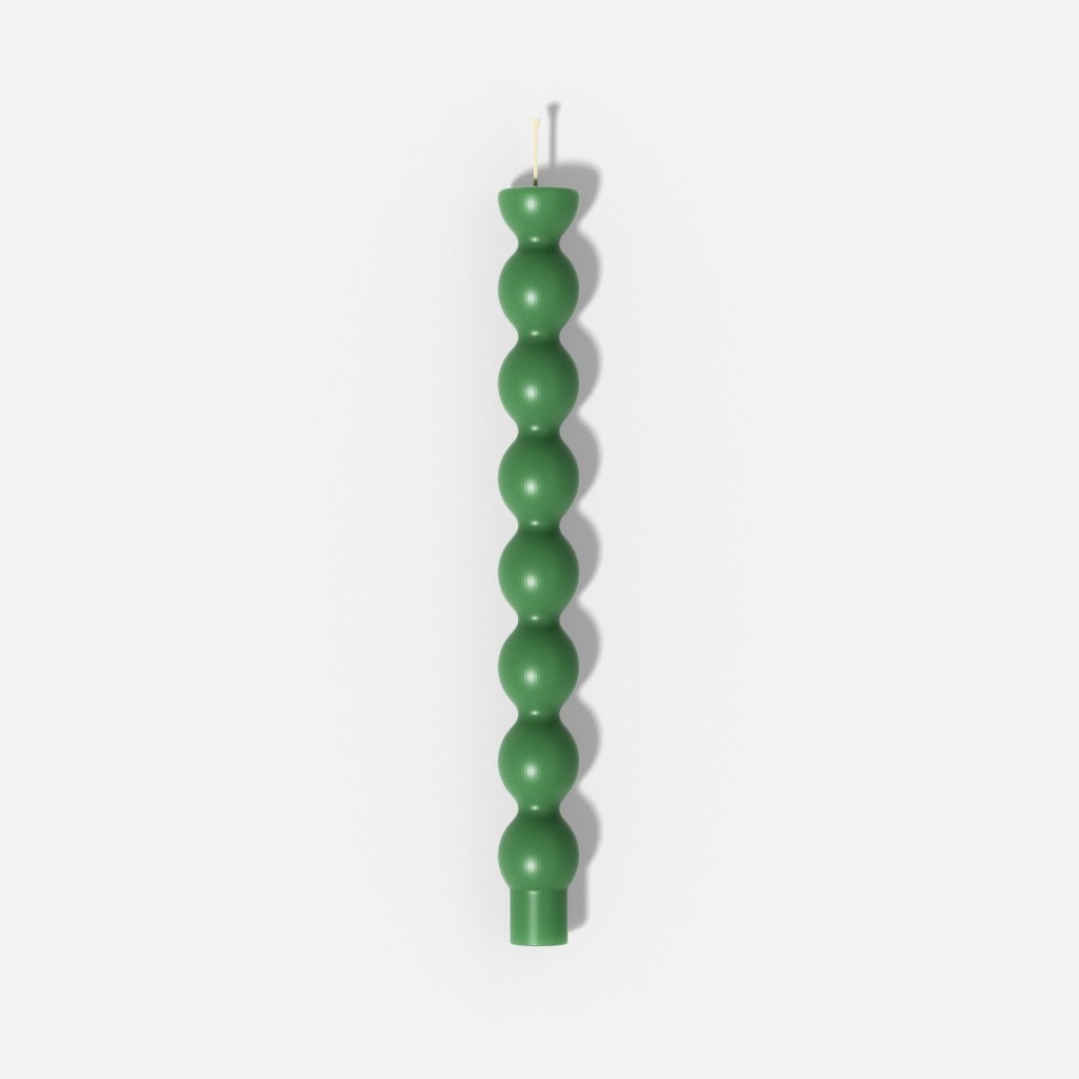 Green Beadline Taper Candle Crafted with Boowan Nicole's Silicone Mold