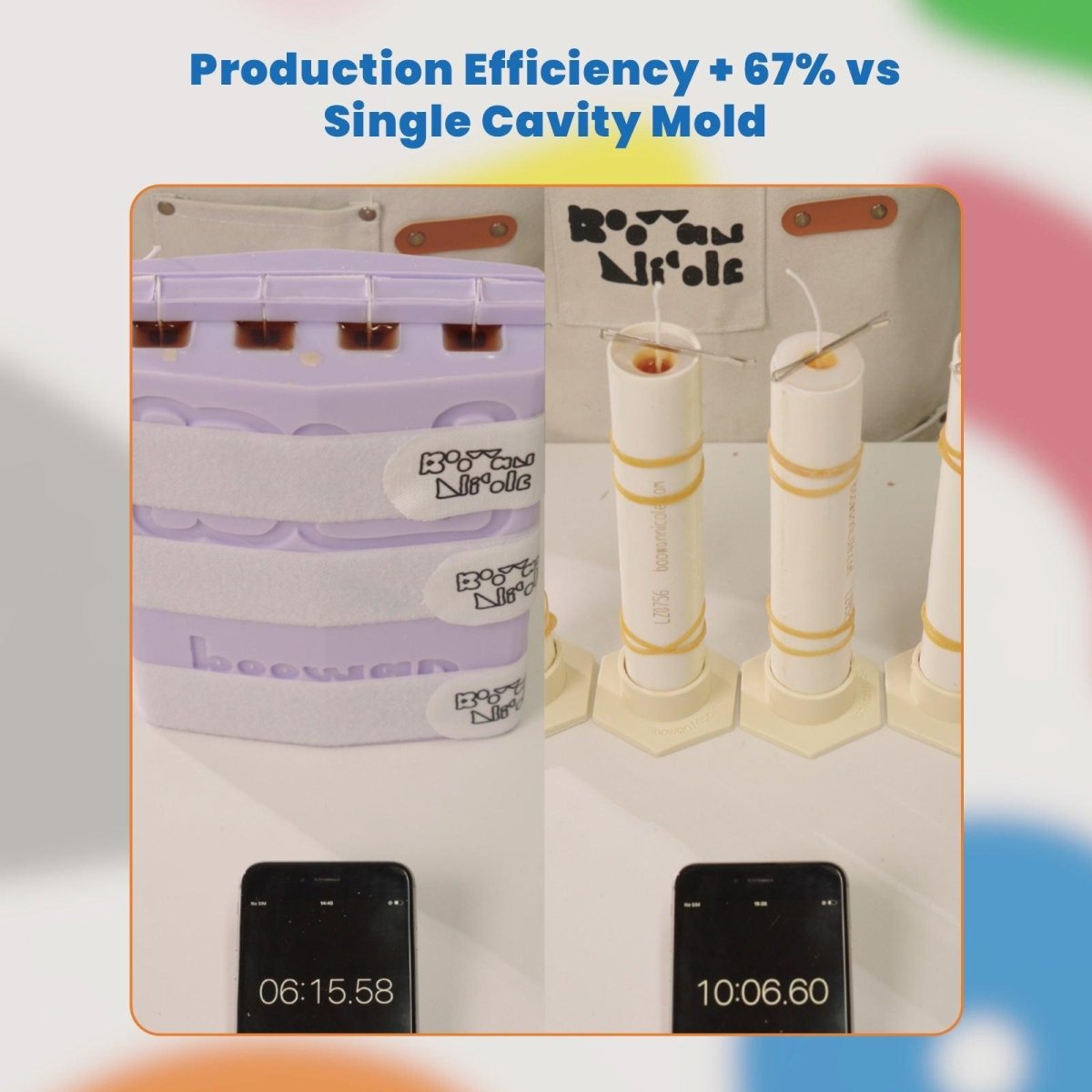 Multi - Cavity Twisted Taper Candle Silicone Mold – 4 CavitiesTaper Candle MoldLZ0793