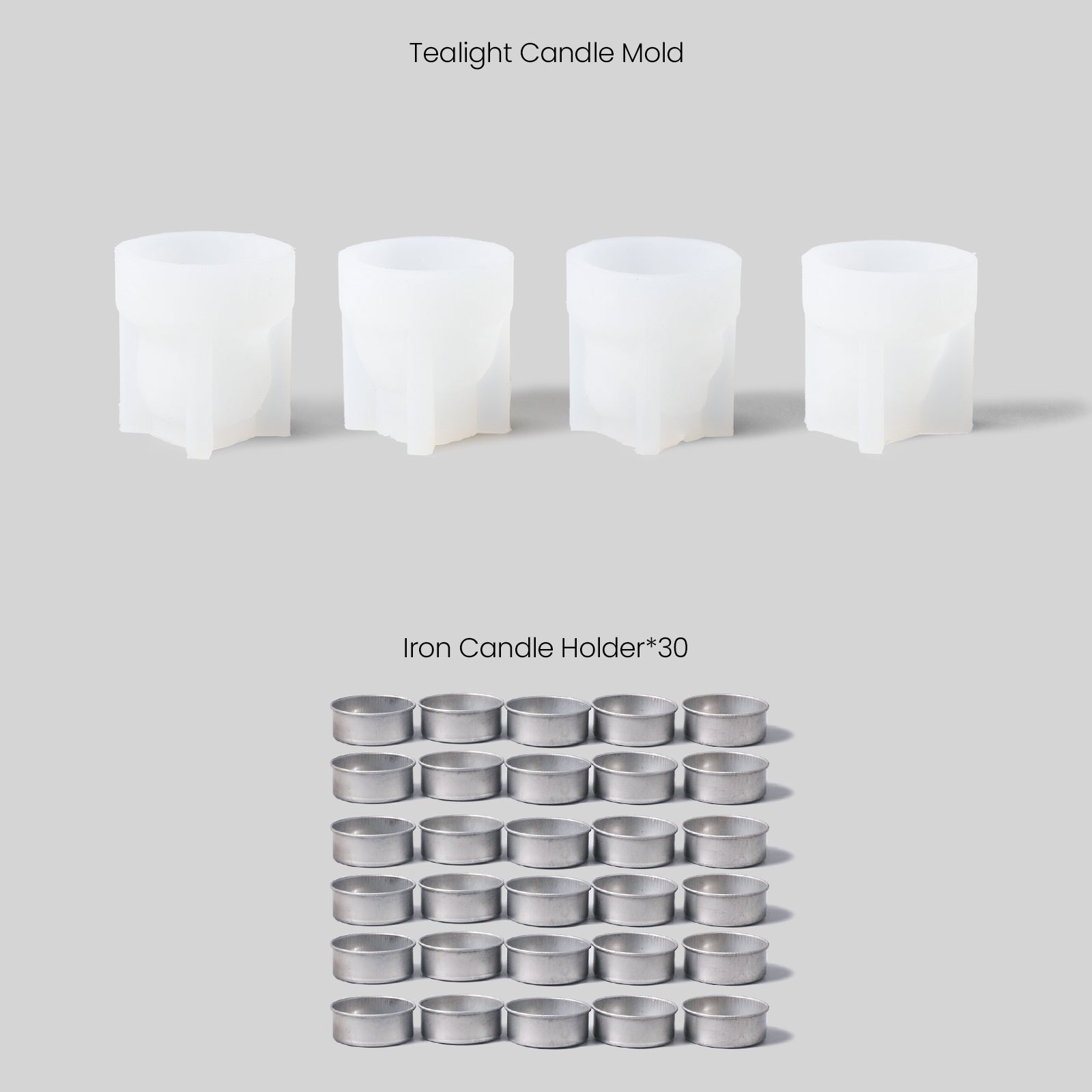 Jolly Winter Characters Tealight Candle Silicone Mold Collection