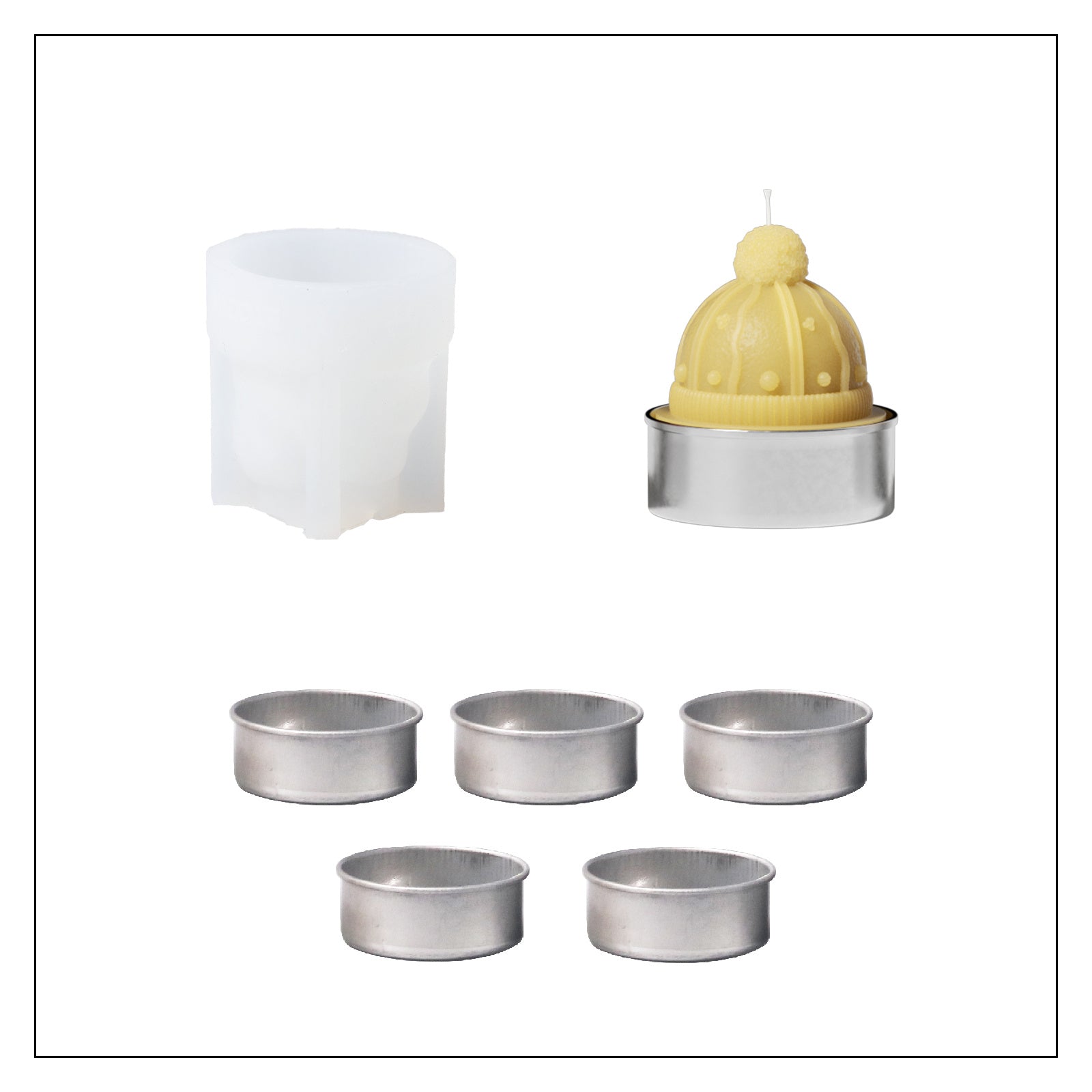 Jolly Winter Characters Tealight Candle Silicone Mold Collection