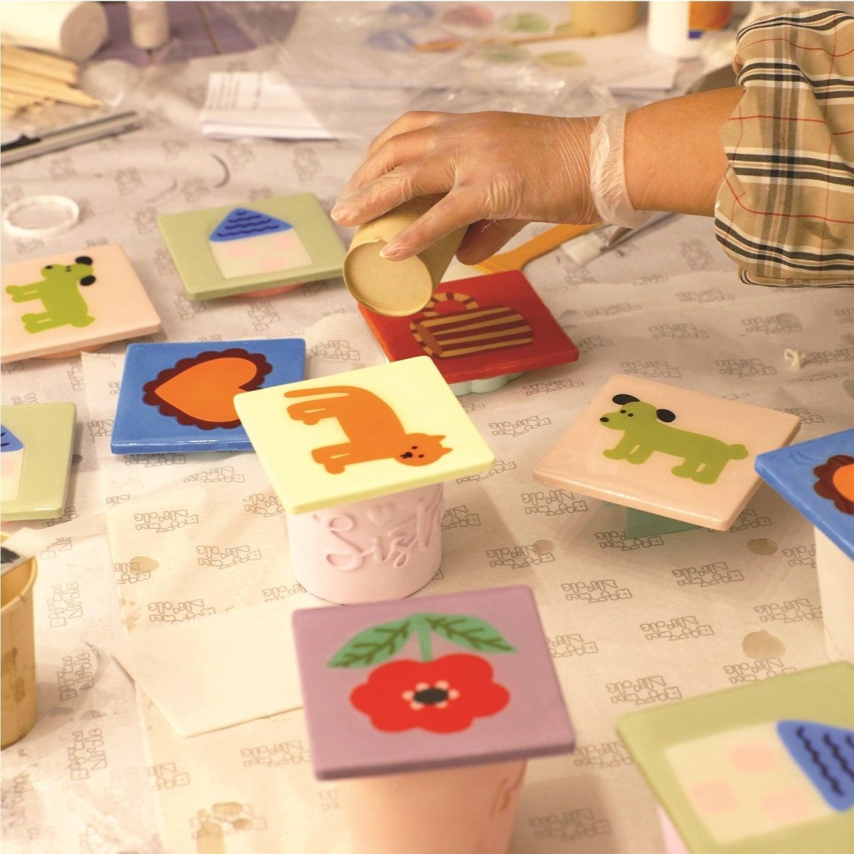 Tea Time Tales Handcrafted Coaster SetCoasterK054-55-56-57