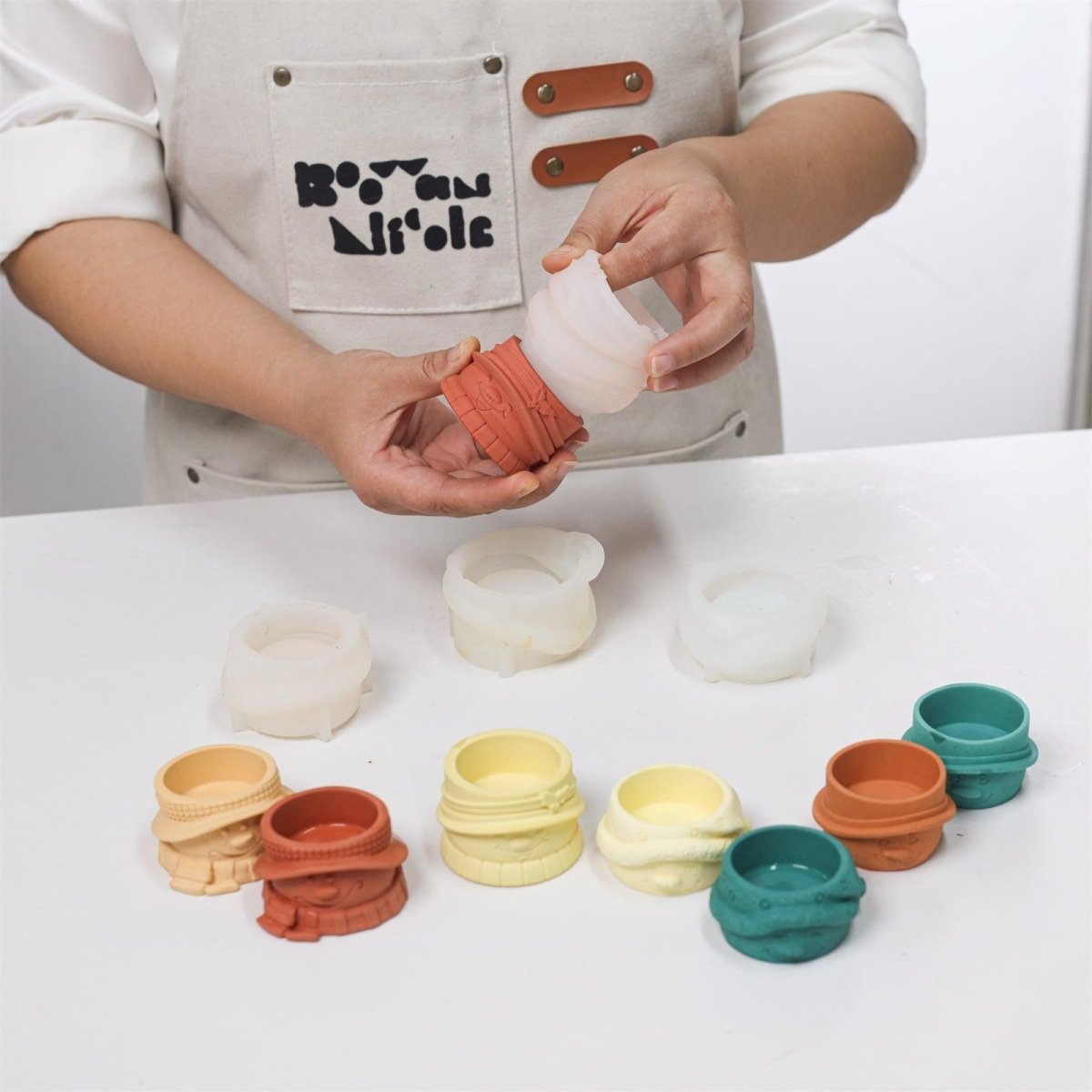 Christmas Snowman Tealight Candle Holder Silicone Mold CollectionCandle Holder MoldSH0958