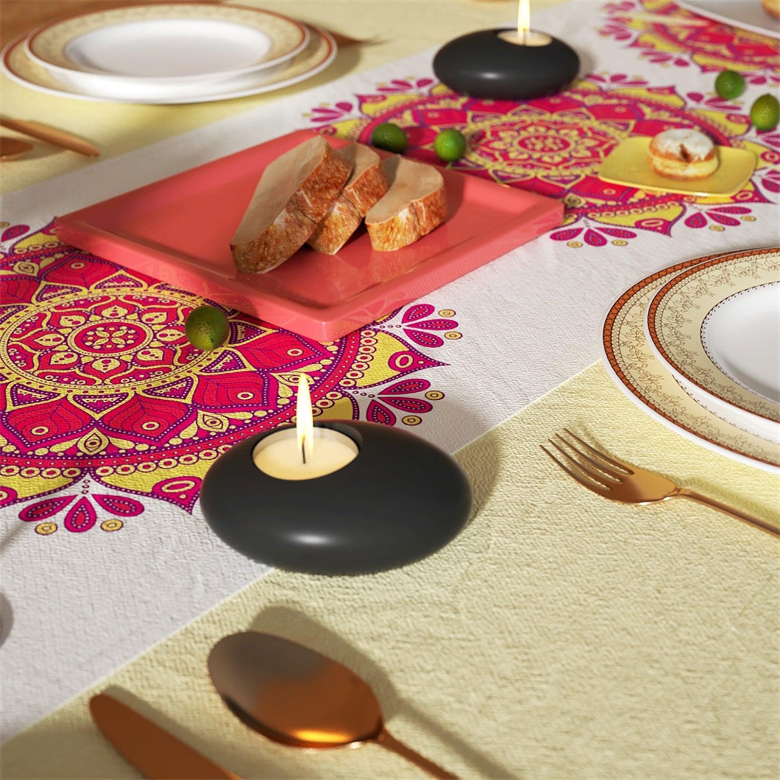 قالب سيليكون لحامل شمعة صغيرة على شكل حجر