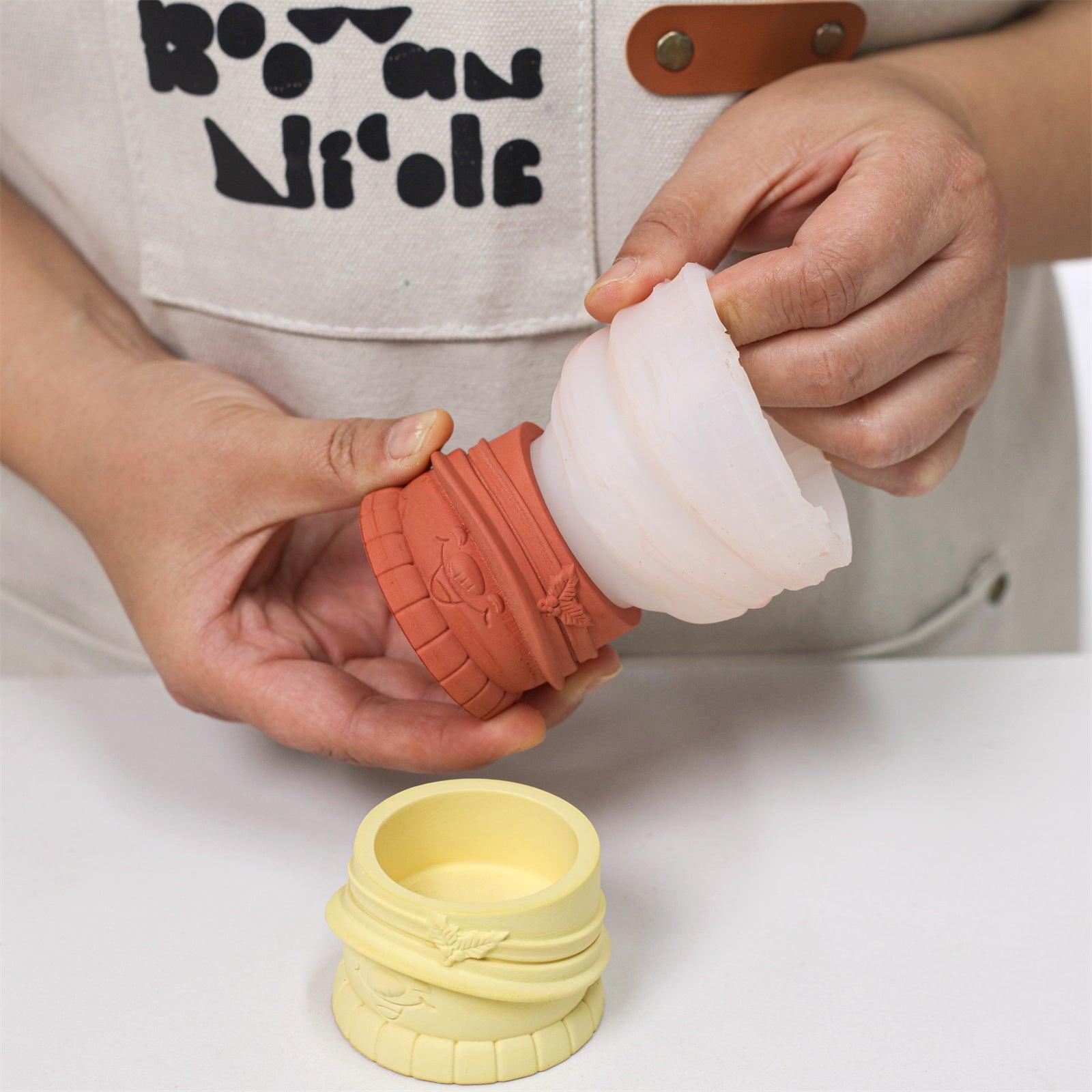 Форма из силикона для подсвечника в виде рождественского снеговика - Ⅳ