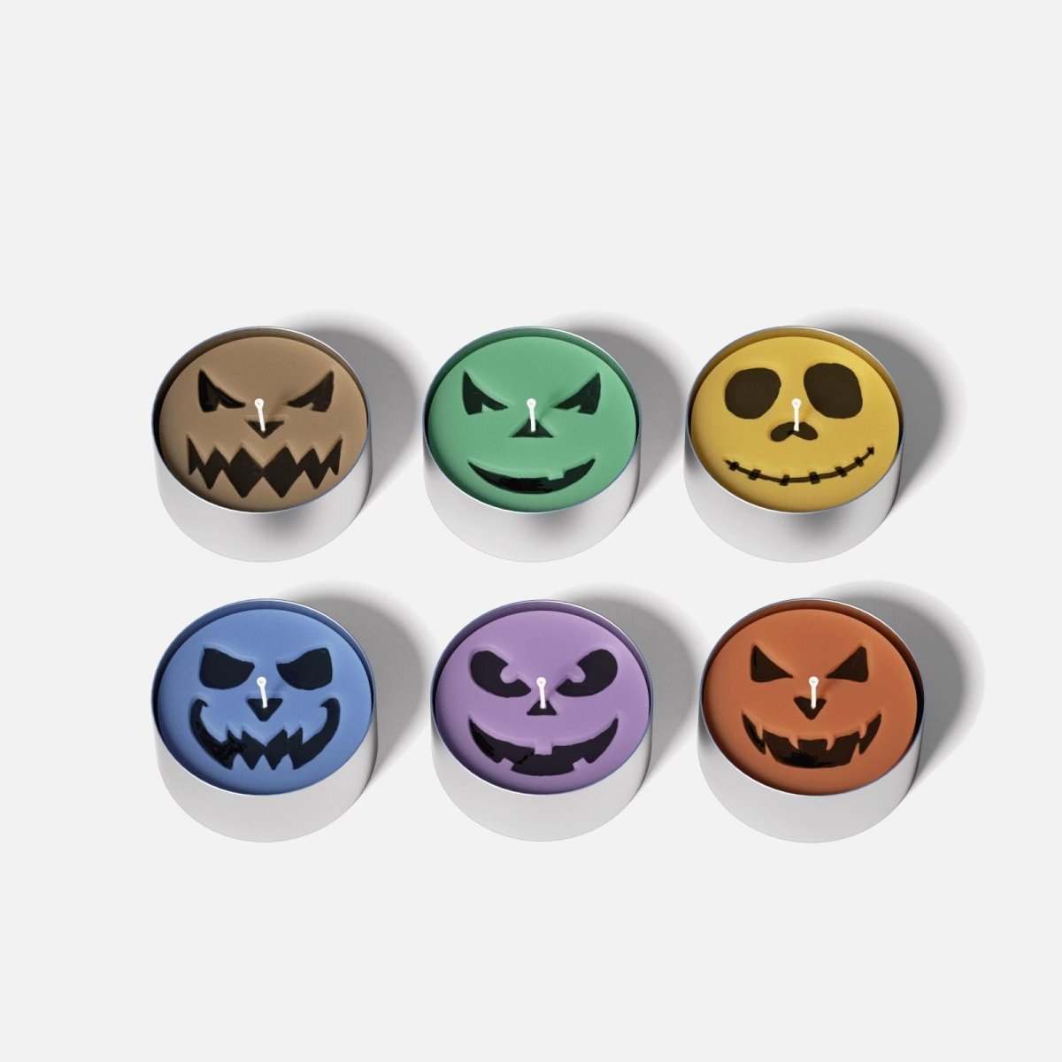 Haunted Grins Tealight Candle Silicone Mold Collection for Halloween3D Candle MoldLZ0741+(A0305*5)