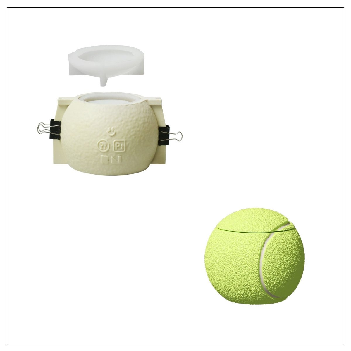 Tennis Ace Candle Jar Silicone MoldCandle Jar MoldSH1312-1-2