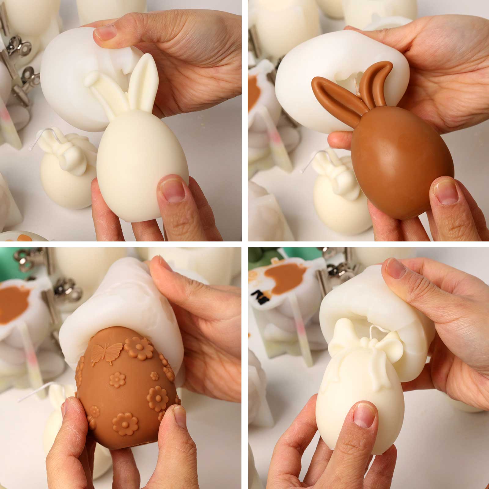 The Bunny Egg Parade Candle Silicone Mold Collection