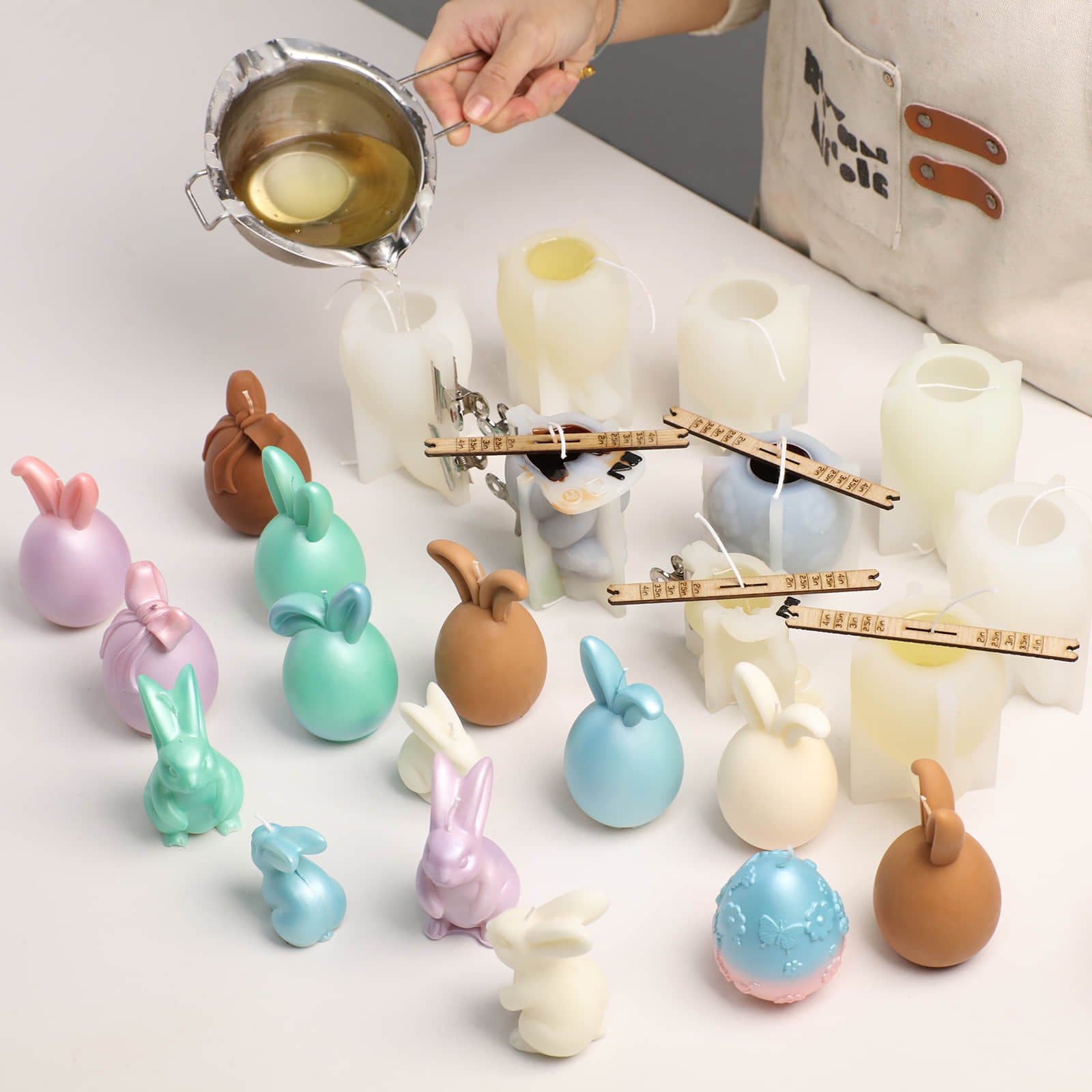 The Bunny Egg Parade Candle Silicone Mold Collection