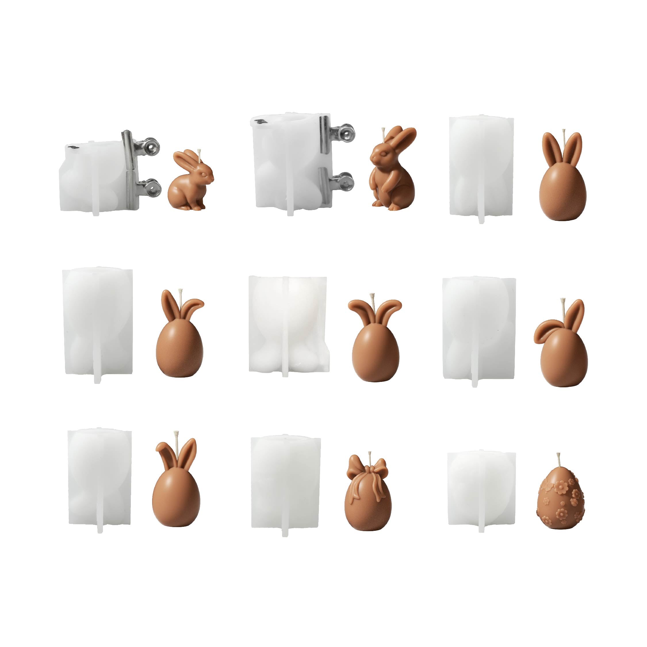 The Bunny Egg Parade Candle Silicone Mold Collection
