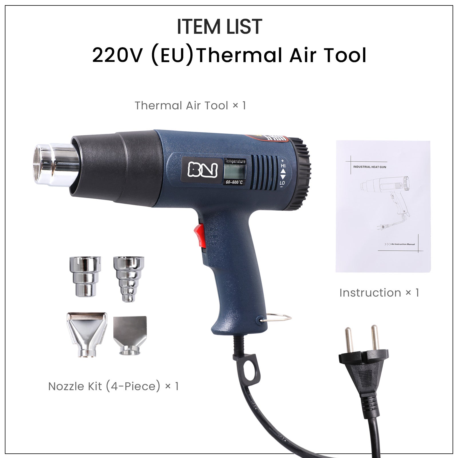 Buy 220V (EU) thermal air tool - Boowan Nicole