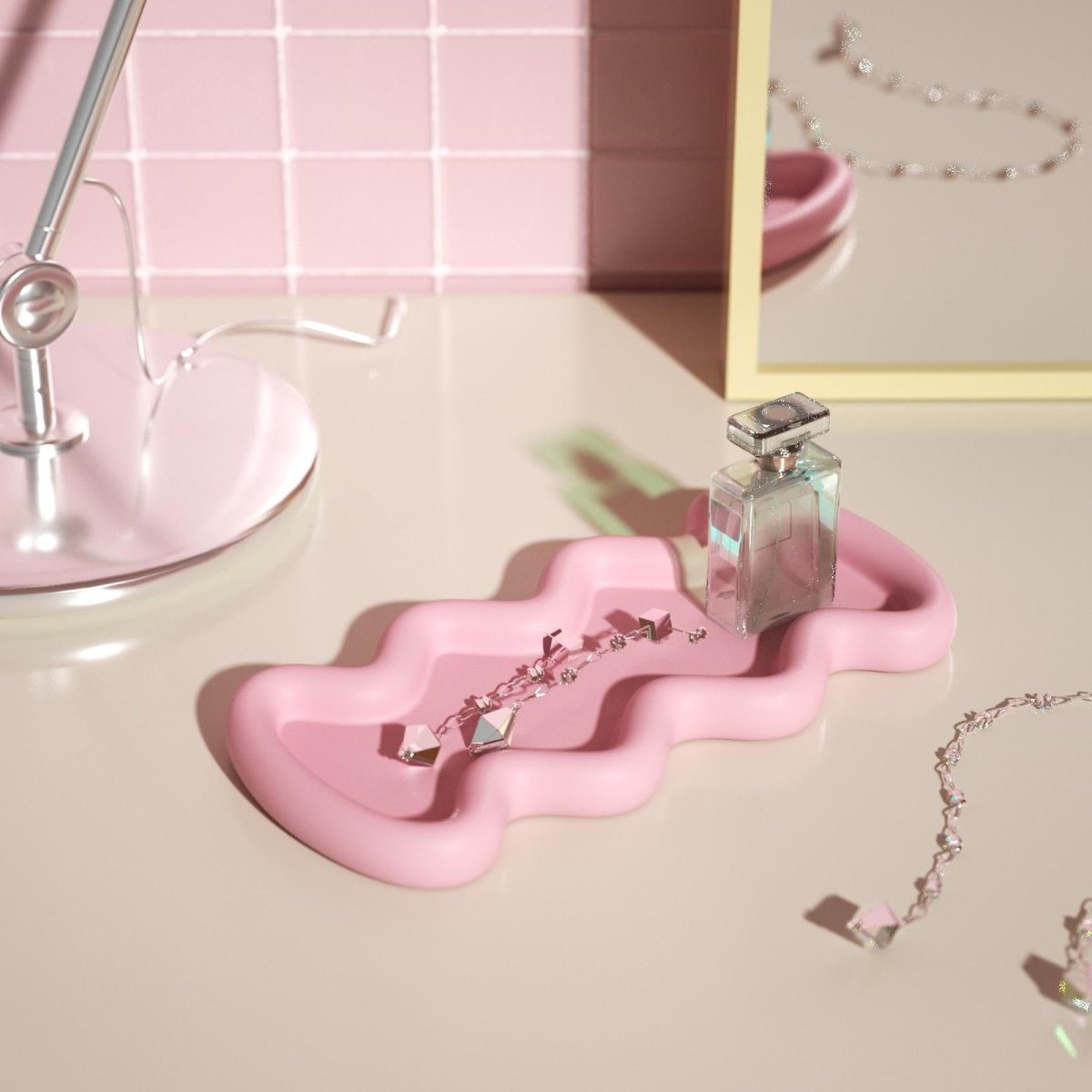 Aqua Ripple Tray Silicone MoldTray MoldSH1088(A0315*20)