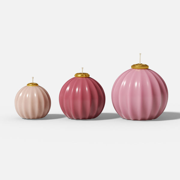 Twist Bloom Christmas Bauble Candle Silicone Mold