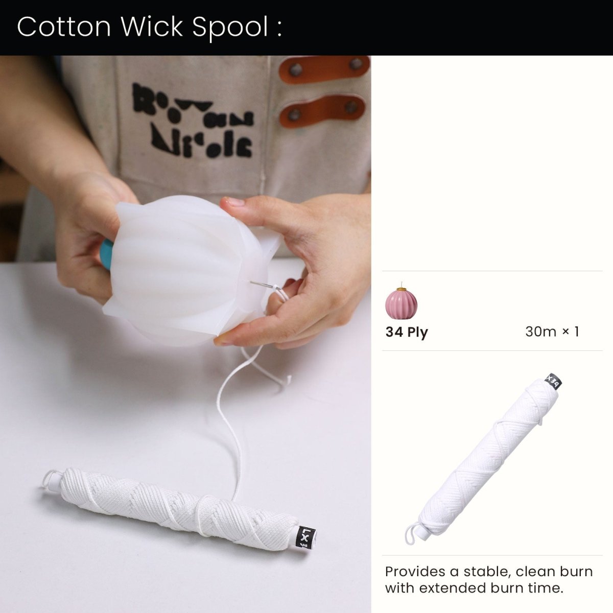 Twist Bloom Christmas Bauble Candle Silicone Mold3D Candle MoldA0480