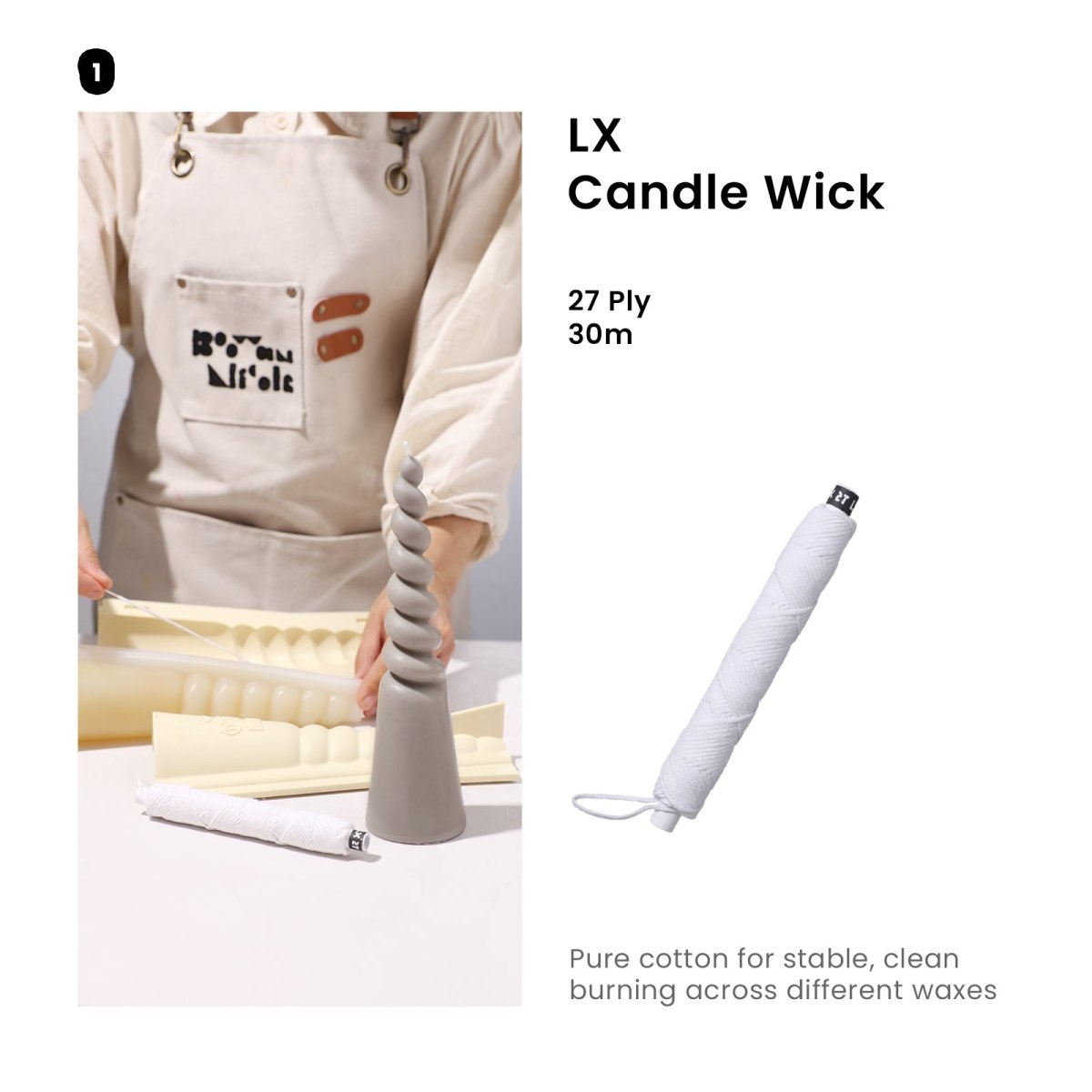 Get the 27 Ply LX Candle Wick - Boowan Nicole