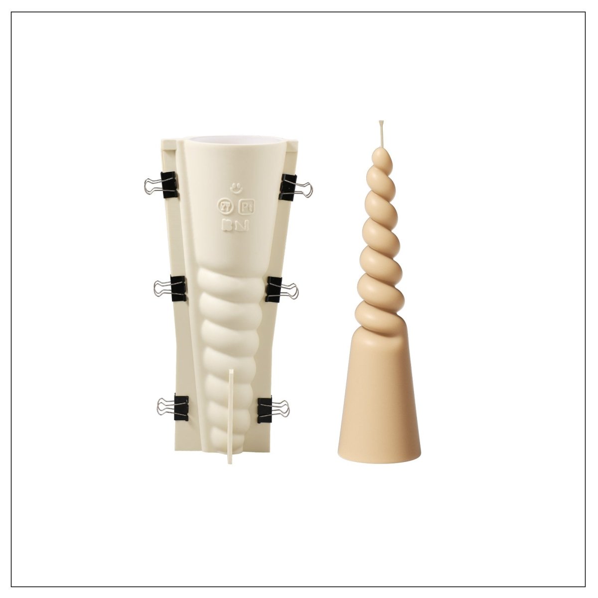 Get the large twisted pillar candles mold - Boowan Nicole