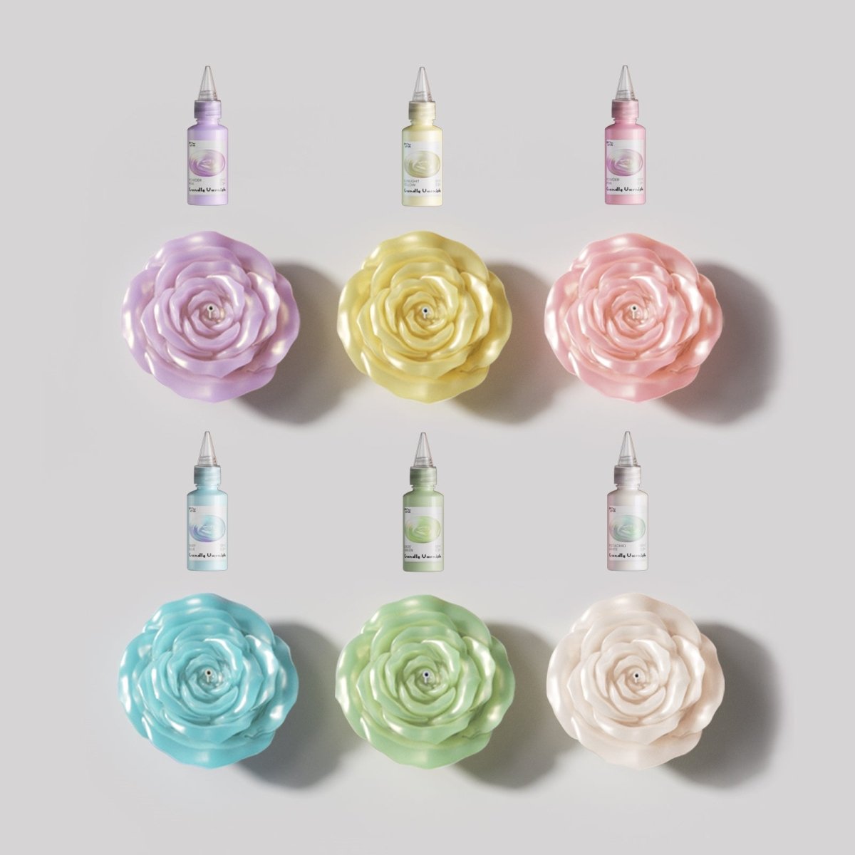 Velvet Bloom Rose Candle Silicone Mold Collection3D Candle MoldLZ0853