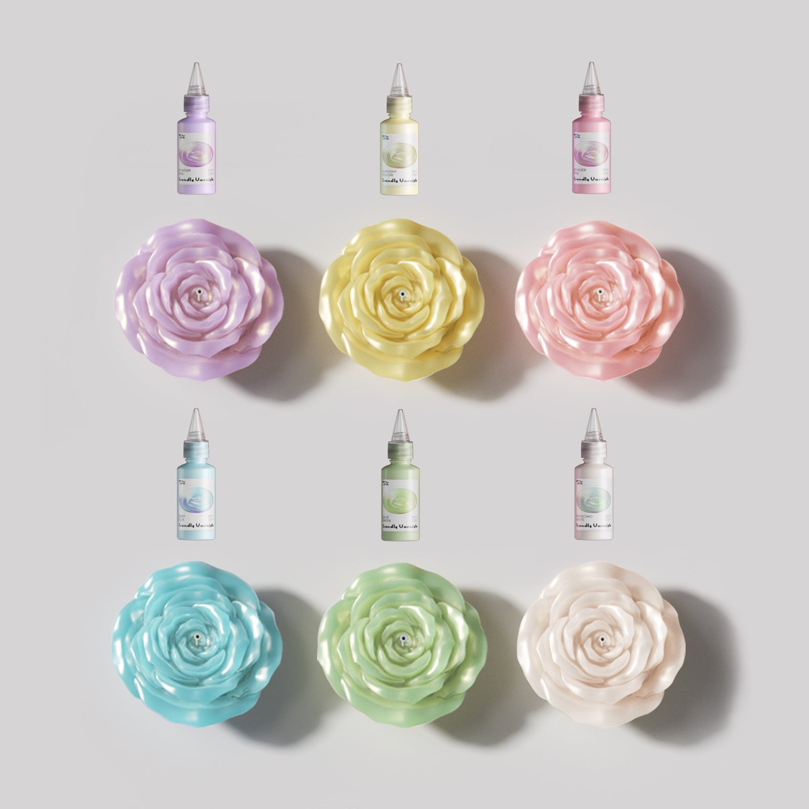 Velvet Bloom Rose Candle Silicone Mold Collection
