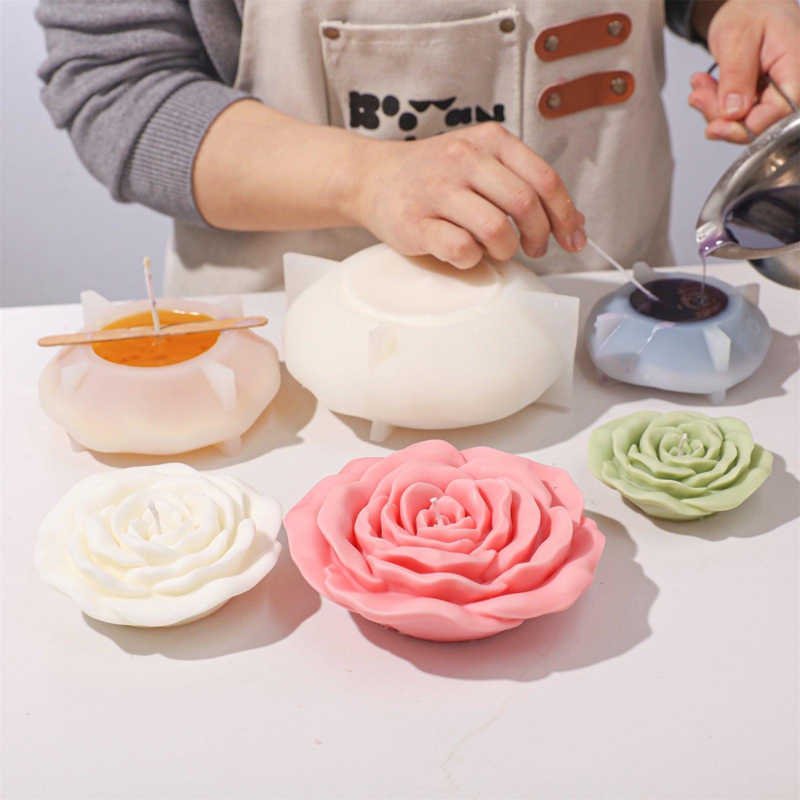 Velvet Bloom Rose Candle Silicone Mold Collection