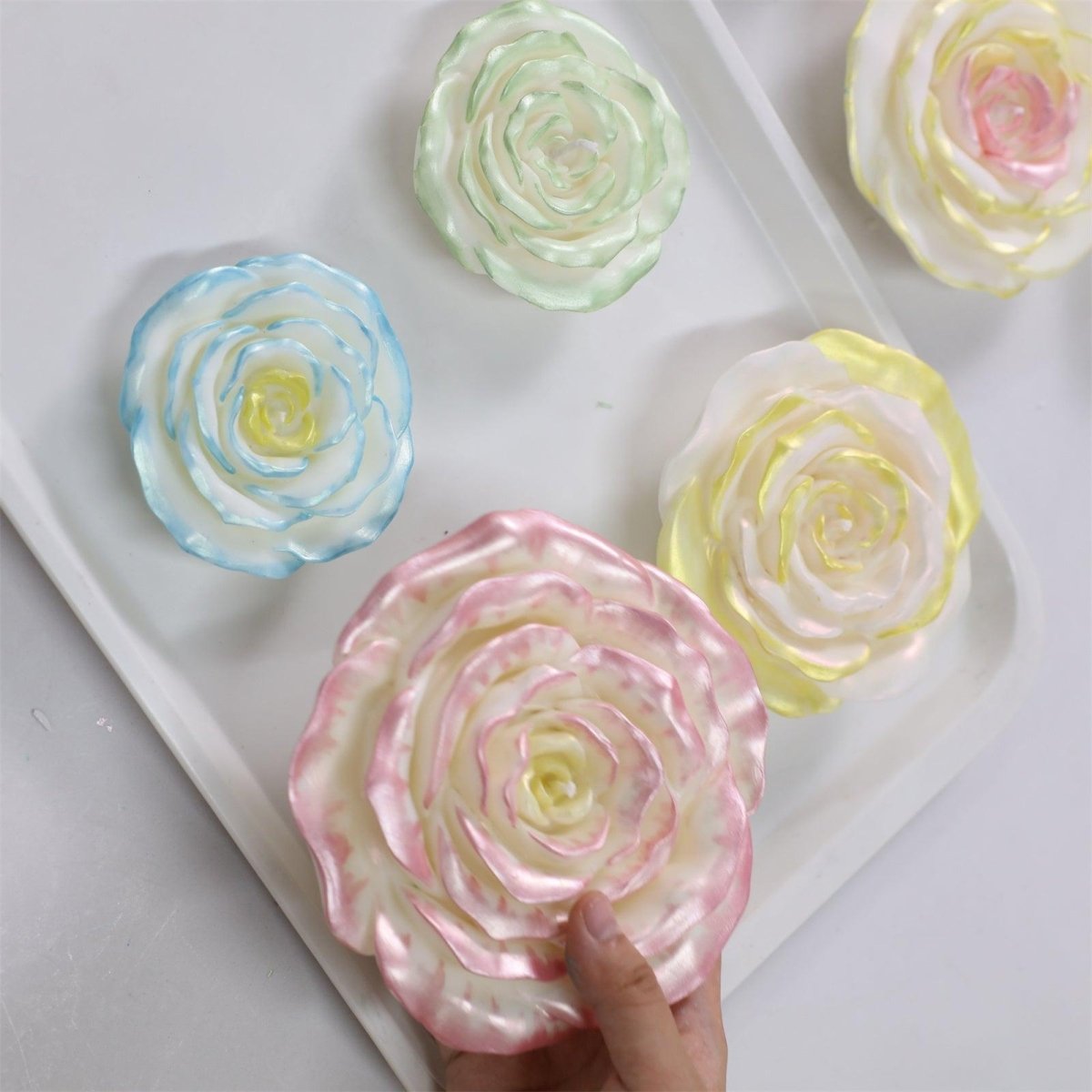 Velvet Bloom Rose Candle Silicone Mold Collection3D Candle MoldLZ0853