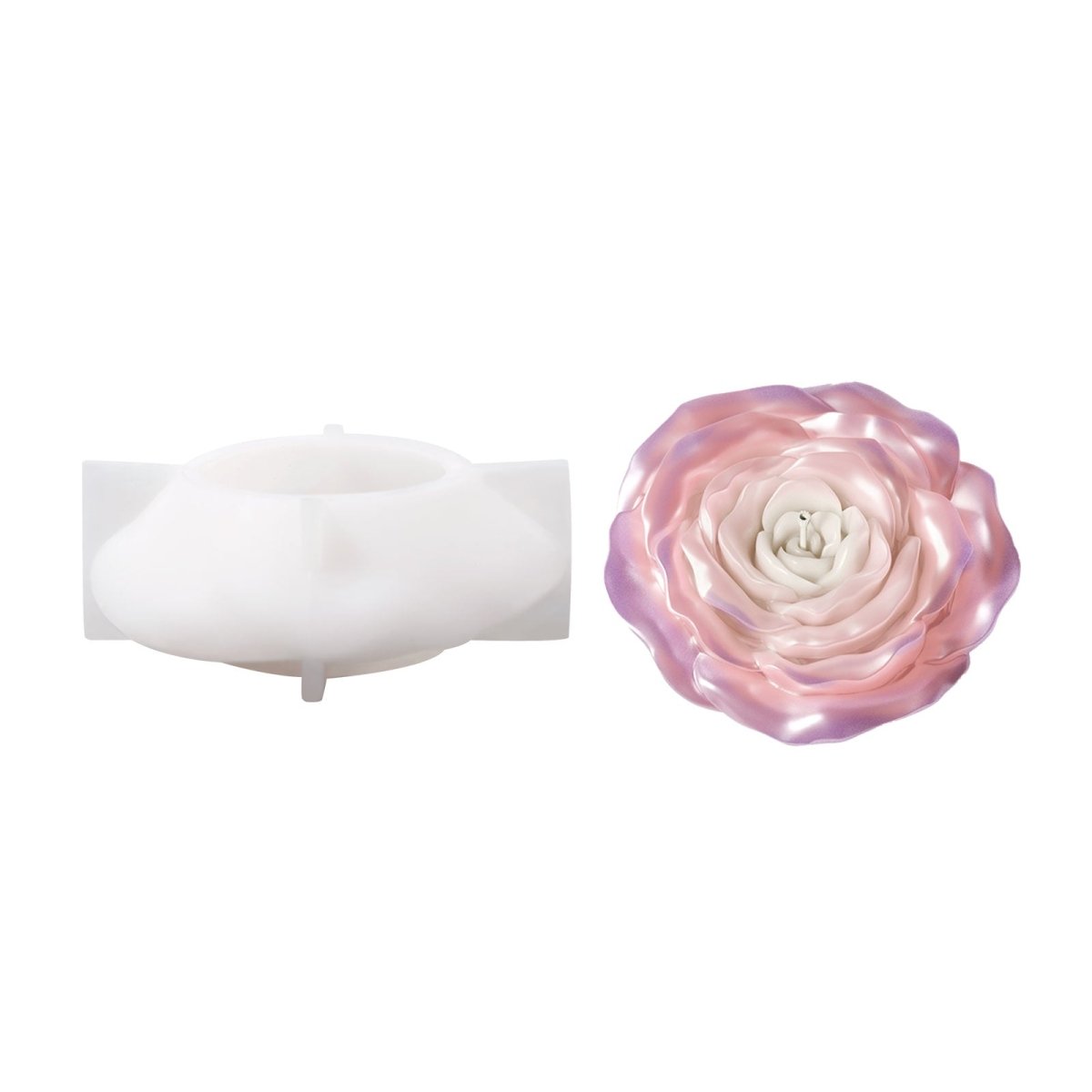 Velvet Bloom Rose Candle Silicone Mold Collection3D Candle MoldLZ0855